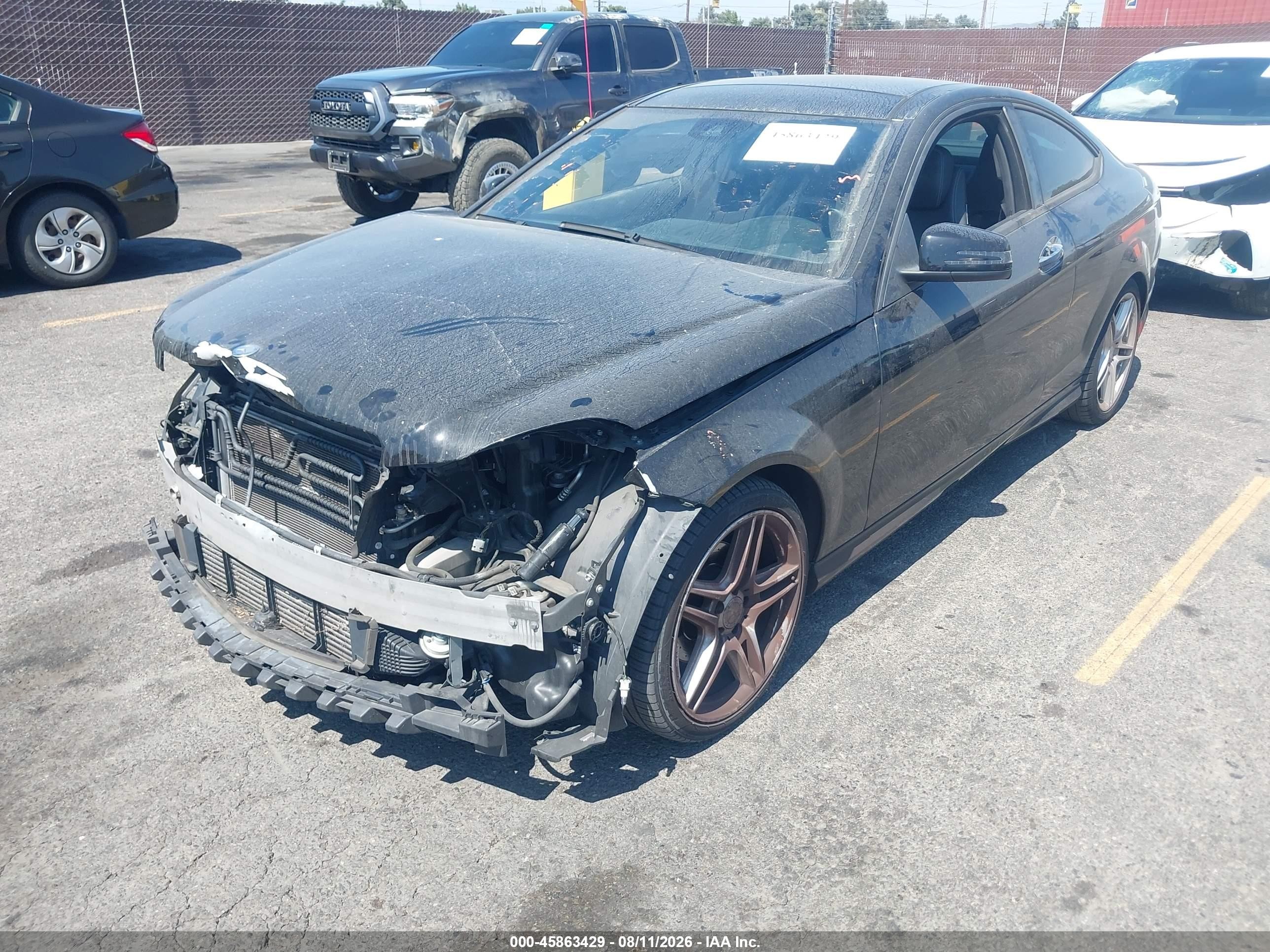 2013 Mercedes-benz C 250   Black vin: WDDGJ4HB2DG099447