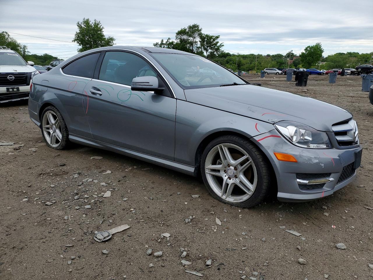 2013 Mercedes-benz C 250 Gray vin: WDDGJ4HB3DF998954