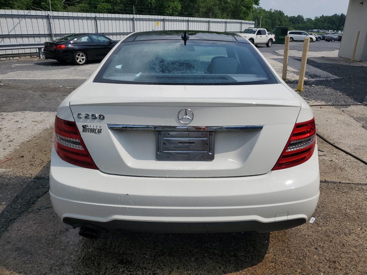 2012 Mercedes-benz C 250 White vin: WDDGJ4HB4CF856501 Damage: Rear Bumper/Cover, Scraped, 1/2 To 1 Inch