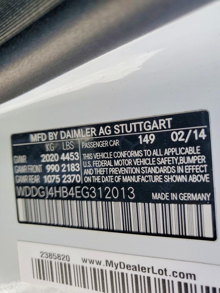 2014 Mercedes-benz C 250 White vin: WDDGJ4HB4EG312013