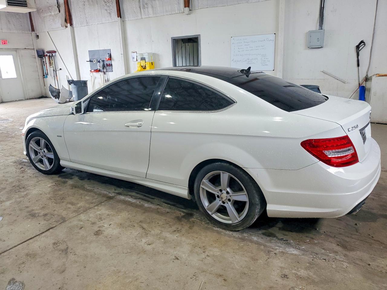 2012 Mercedes-benz C 250 White vin: WDDGJ4HB5CF746363