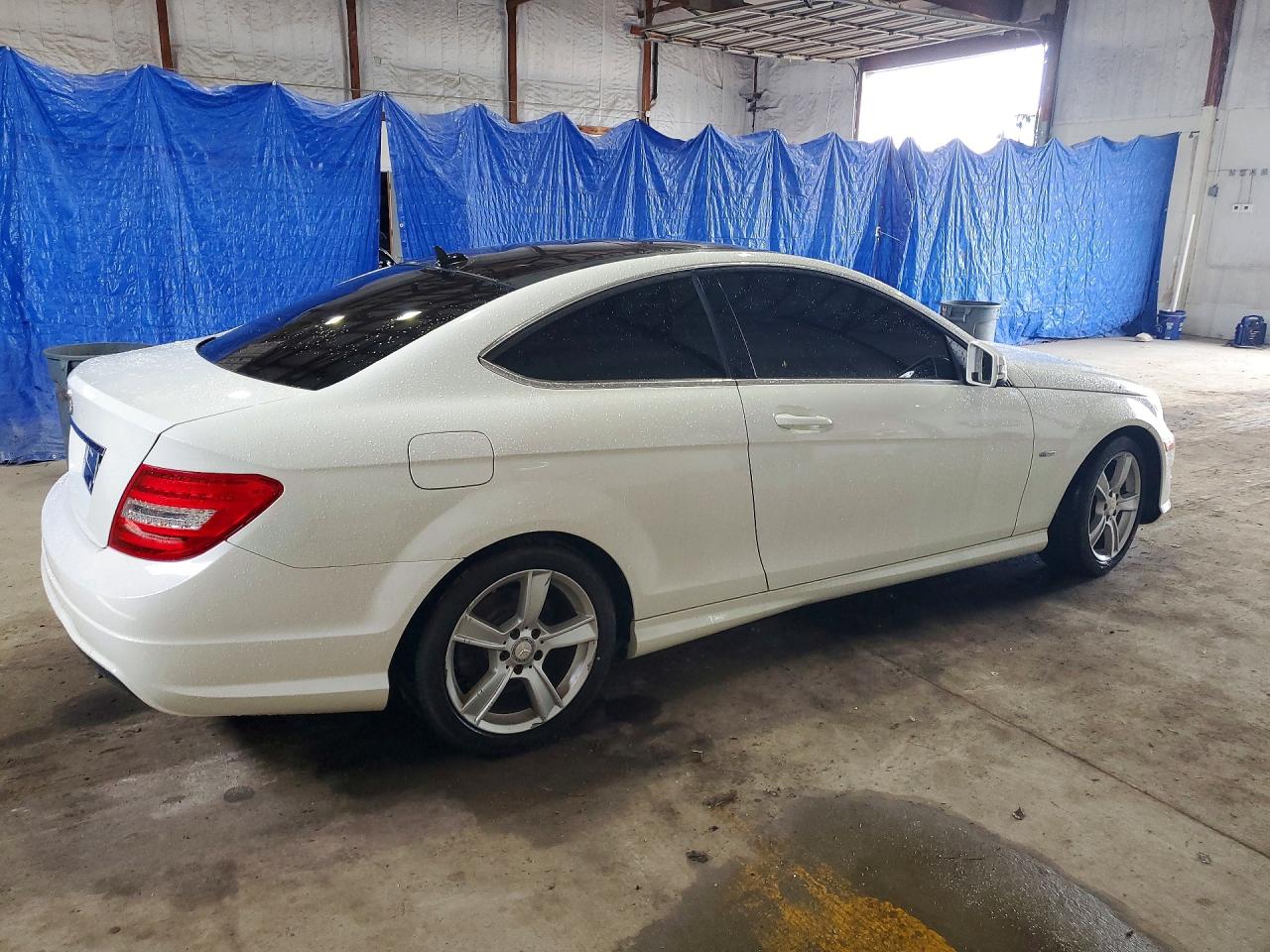 2012 Mercedes-benz C 250 White vin: WDDGJ4HB5CF746363