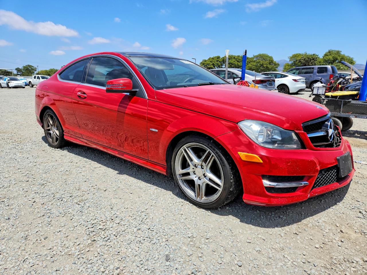 2012 Mercedes-benz C 250 Red vin: WDDGJ4HB5CF786183