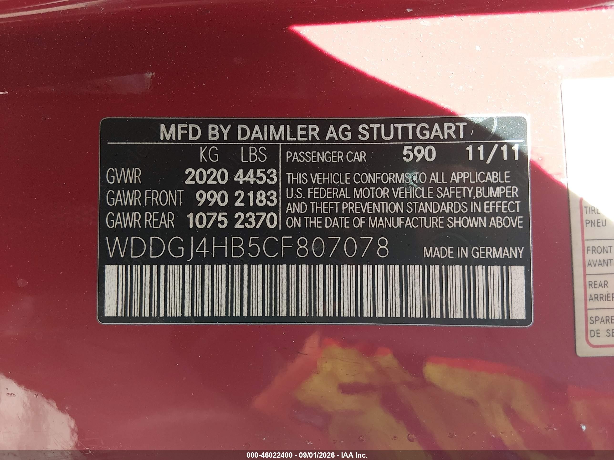 2012 Mercedes-benz C 250   Red vin: WDDGJ4HB5CF807078