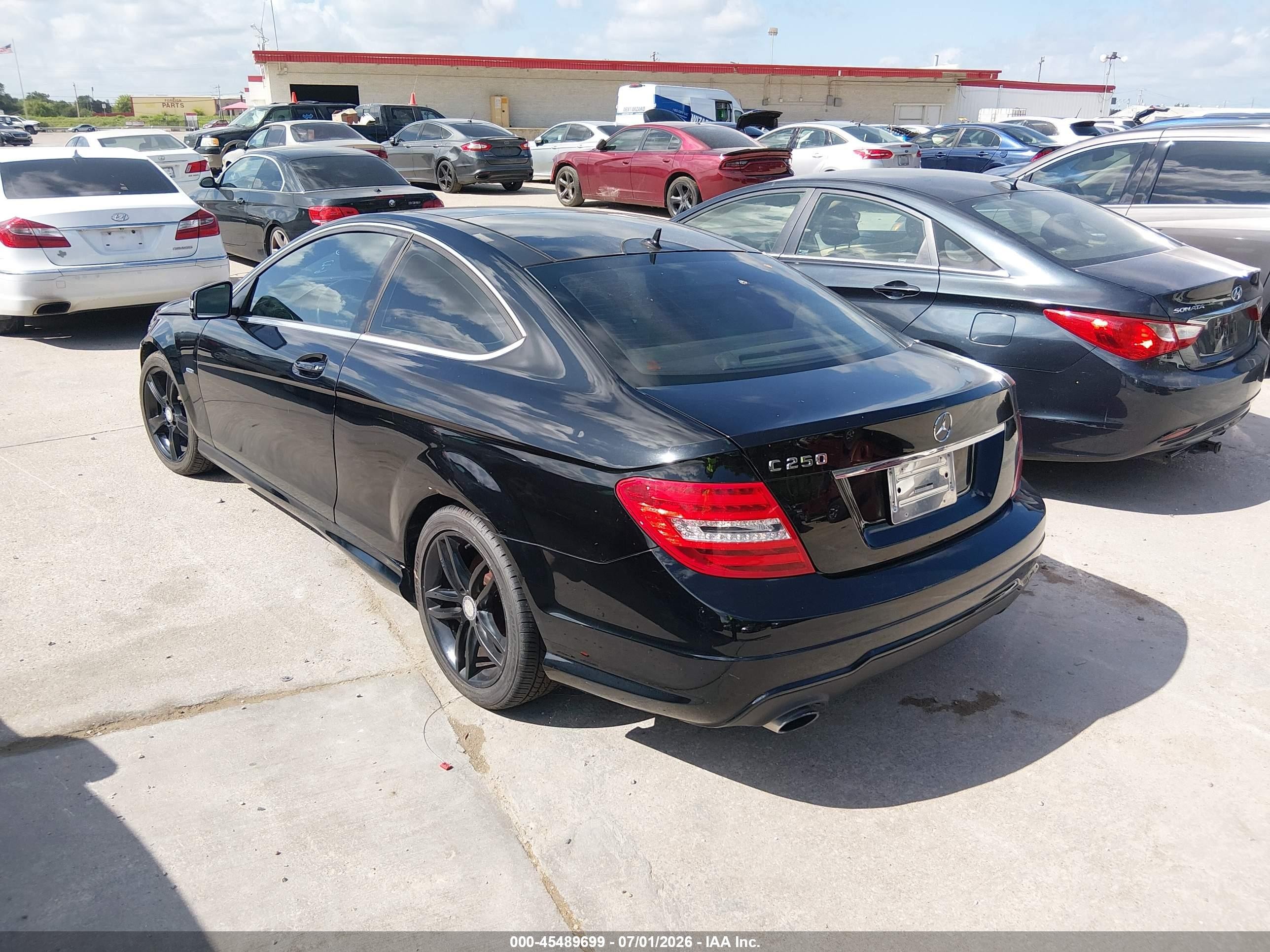 2012 Mercedes-benz C 250   Black vin: WDDGJ4HB5CF847483