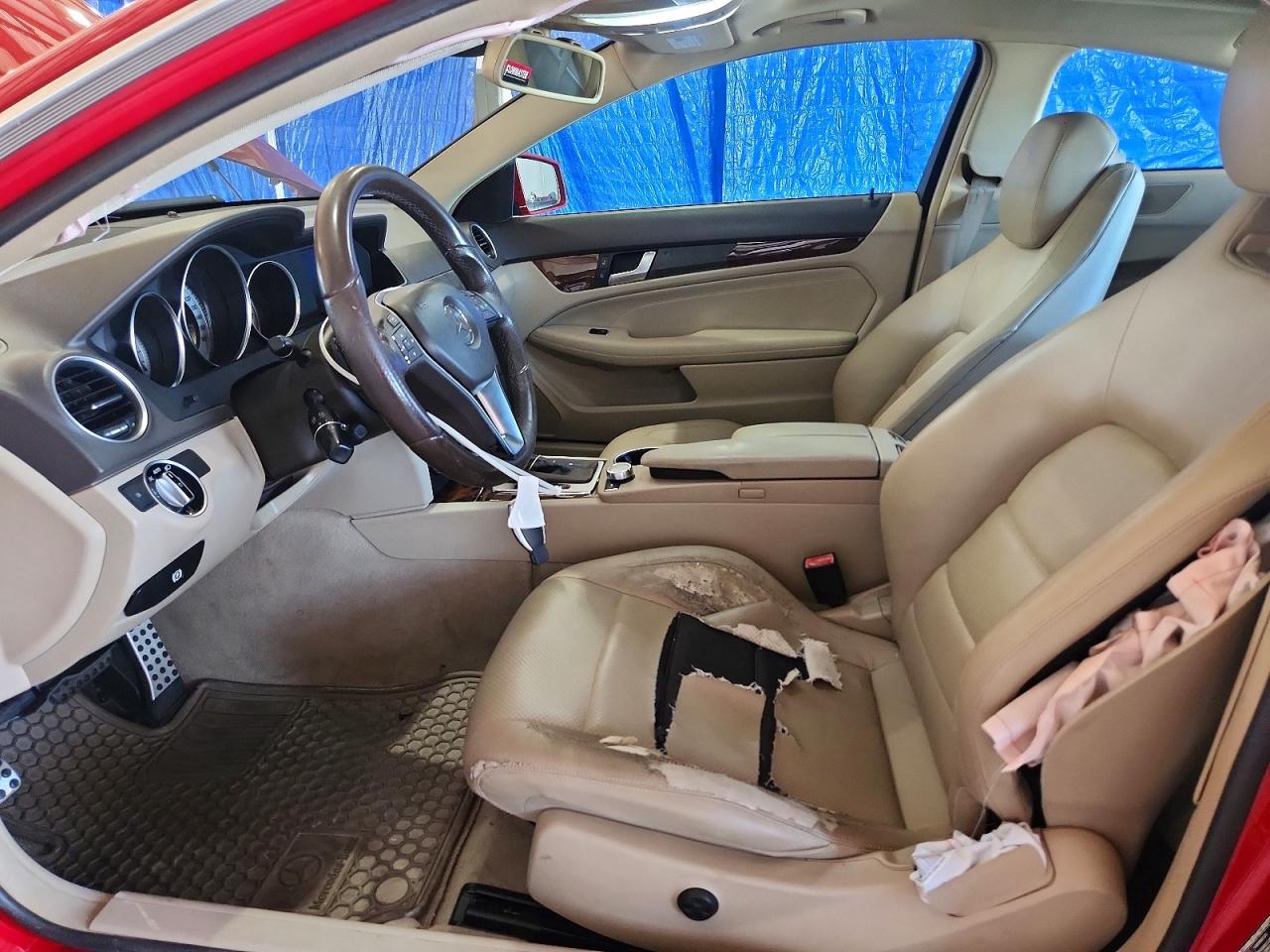 2012 Mercedes-benz C 250 Red vin: WDDGJ4HB5CF925504