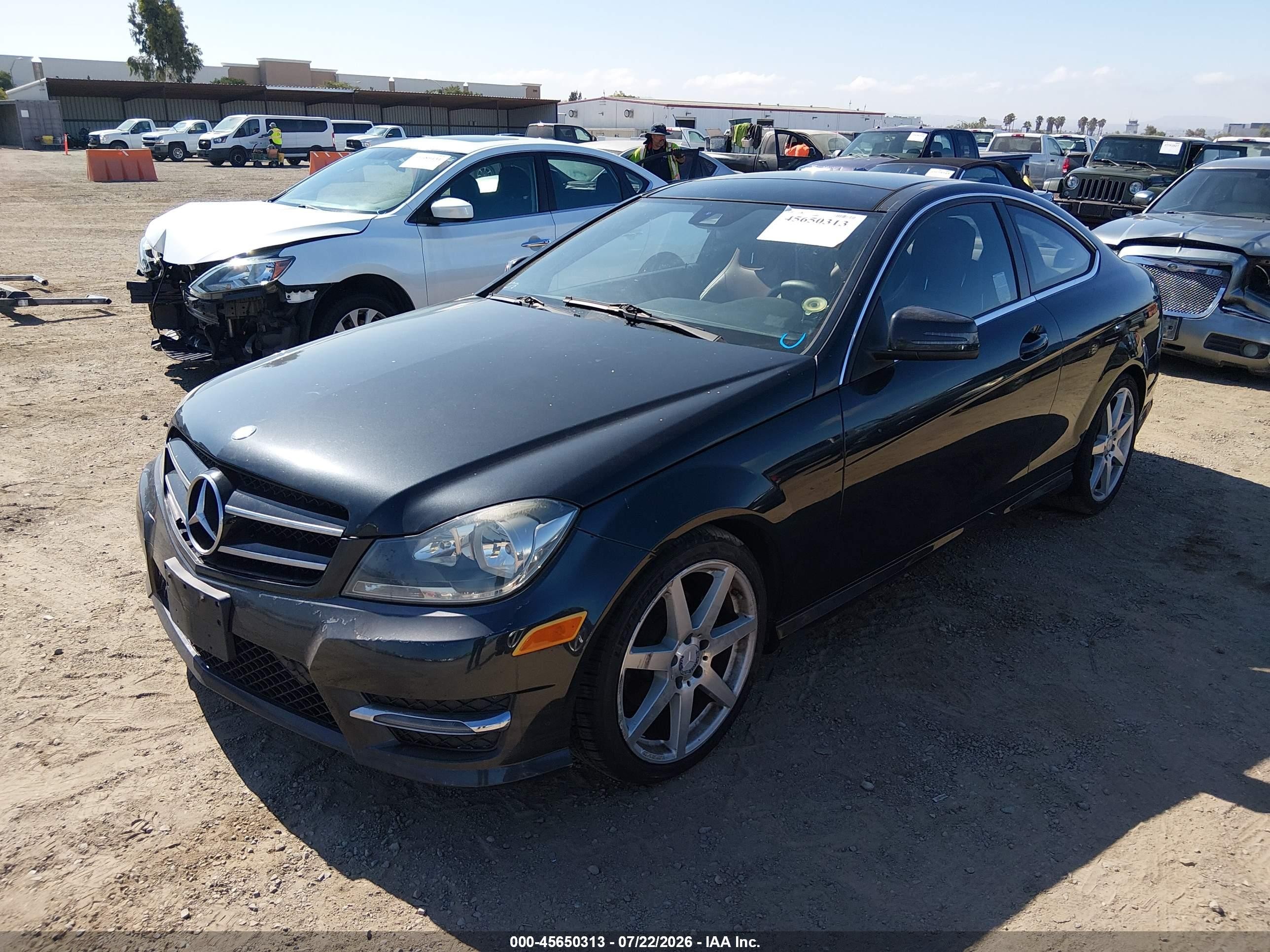 2013 Mercedes-benz C 250   Gray vin: WDDGJ4HB5DG023334