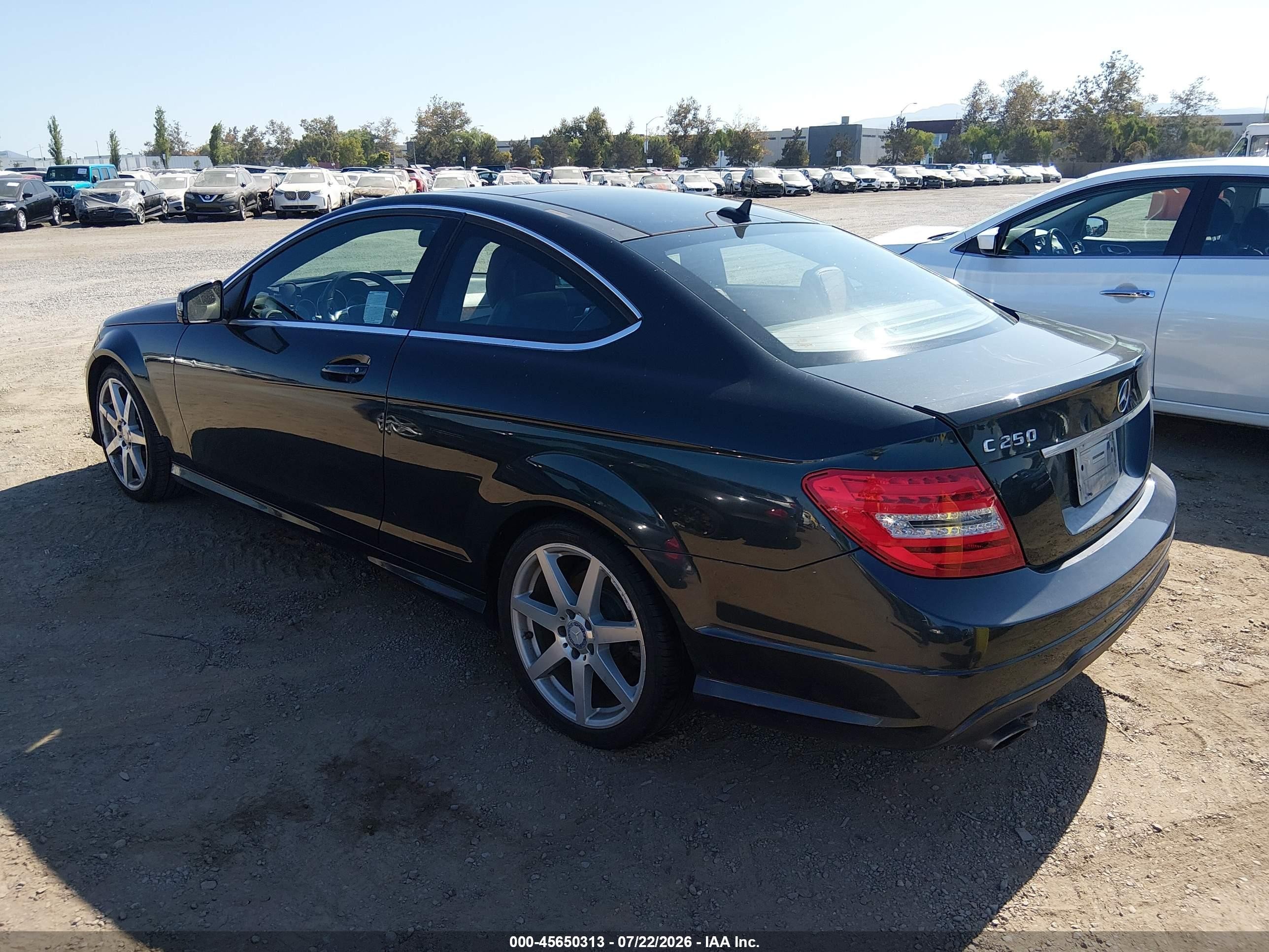 2013 Mercedes-benz C 250   Gray vin: WDDGJ4HB5DG023334