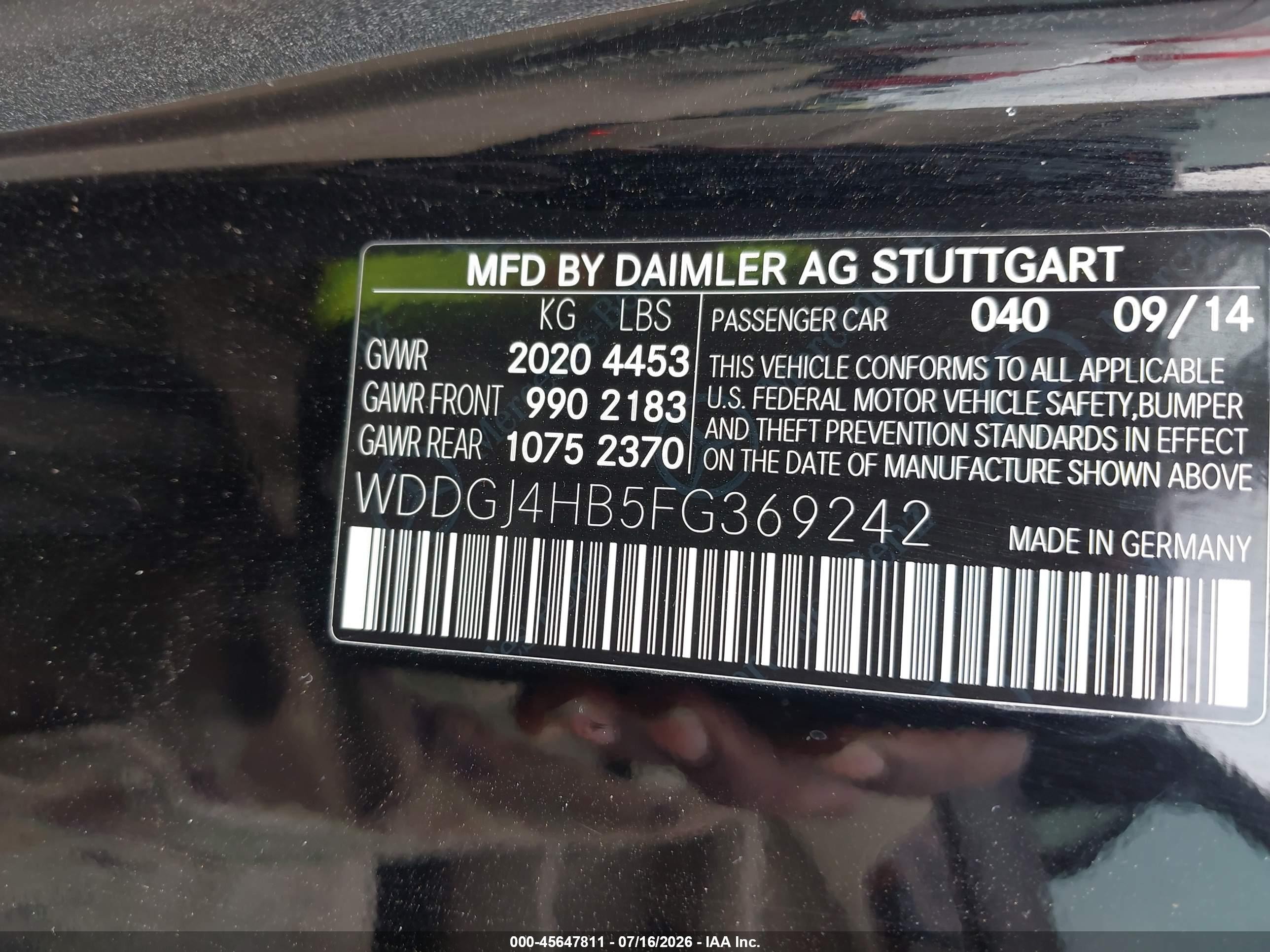 2015 Mercedes-benz C 250   Black vin: WDDGJ4HB5FG369242