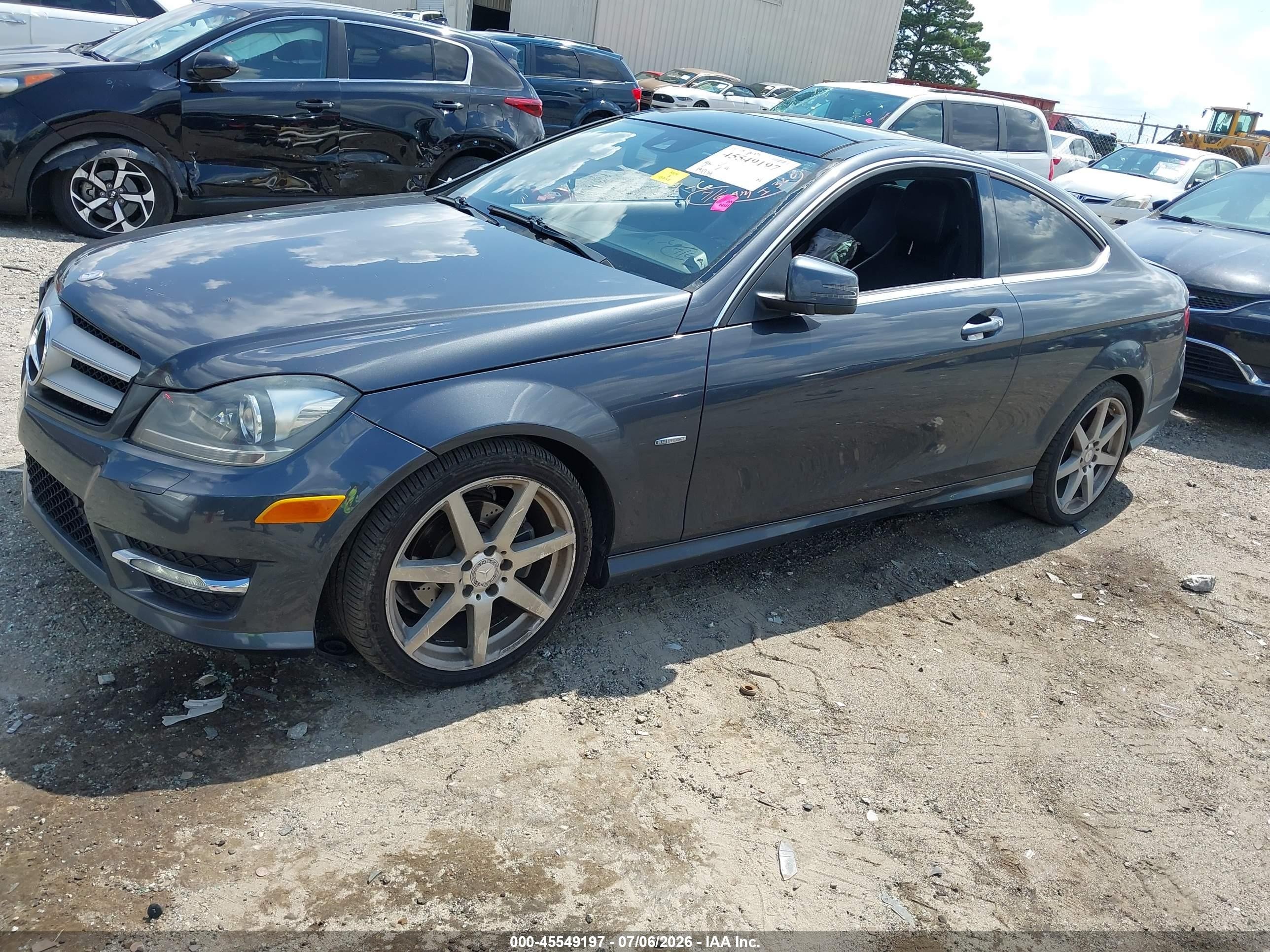 2012 Mercedes-benz C 250   Gray vin: WDDGJ4HB6CF763267