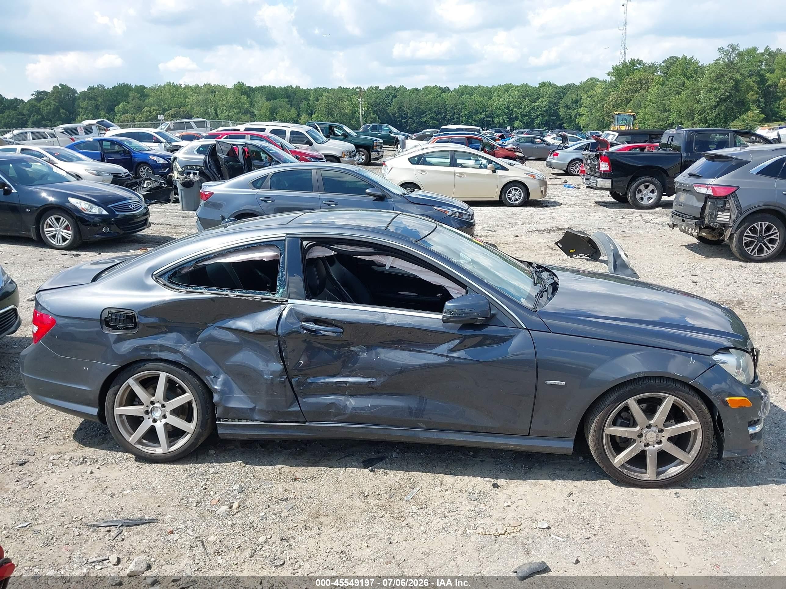2012 Mercedes-benz C 250   Gray vin: WDDGJ4HB6CF763267