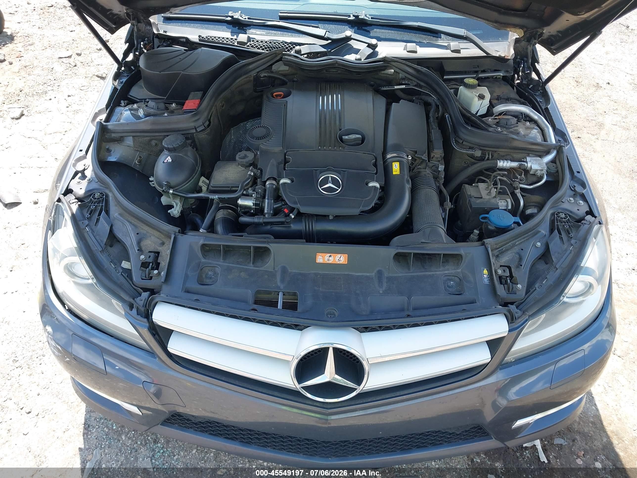 2012 Mercedes-benz C 250   Gray vin: WDDGJ4HB6CF763267