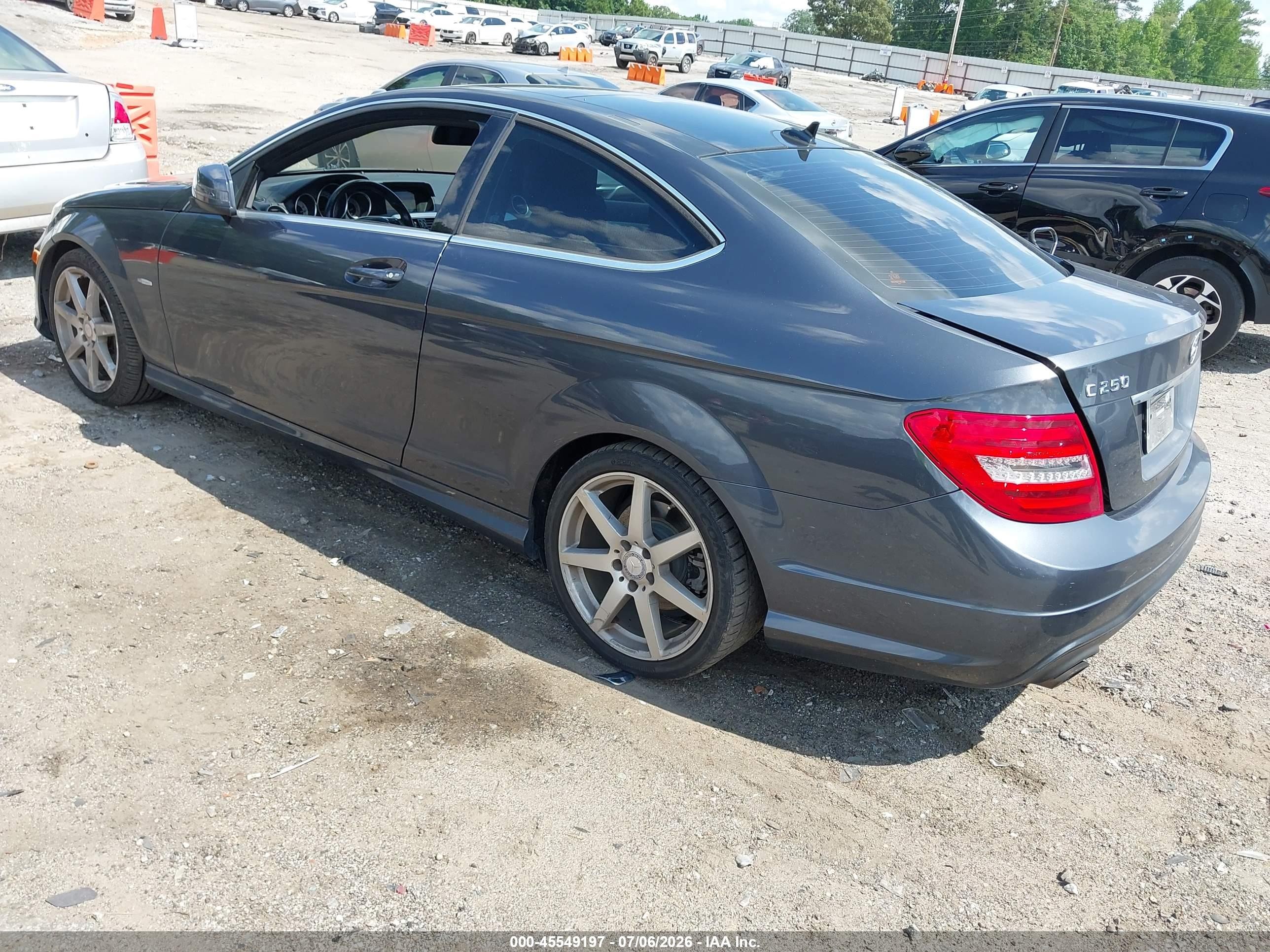 2012 Mercedes-benz C 250   Gray vin: WDDGJ4HB6CF763267