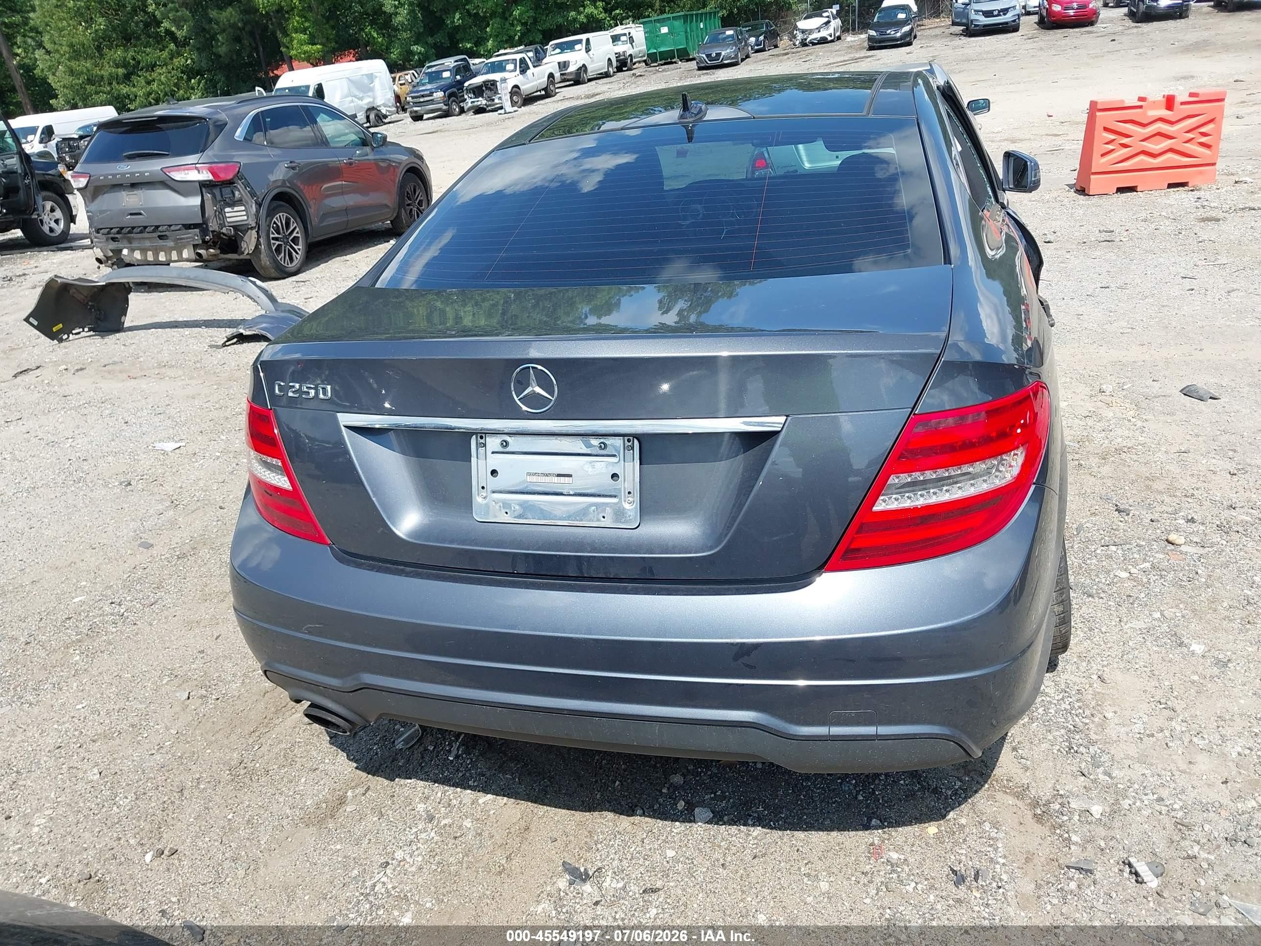 2012 Mercedes-benz C 250   Gray vin: WDDGJ4HB6CF763267