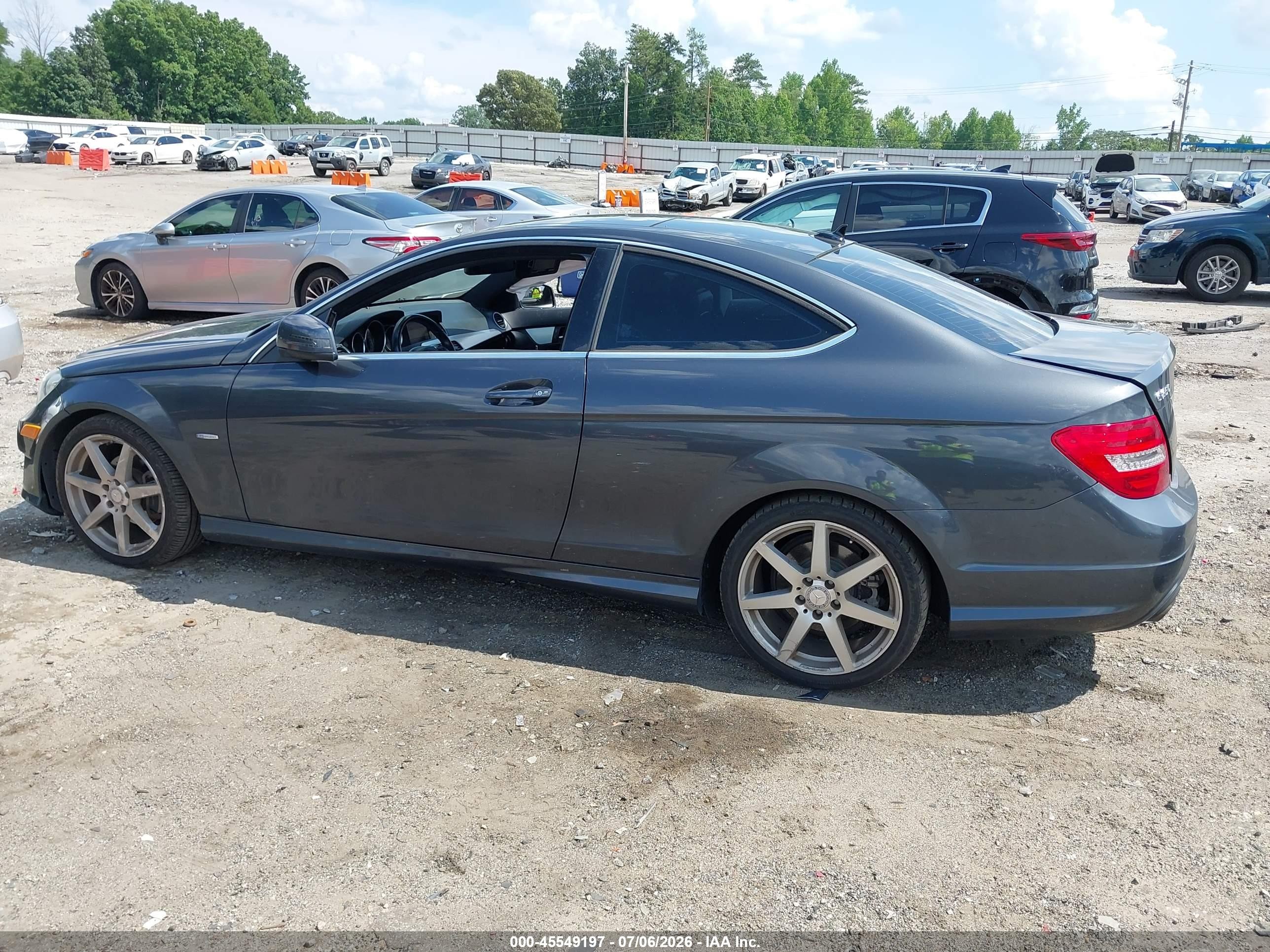 2012 Mercedes-benz C 250   Gray vin: WDDGJ4HB6CF763267