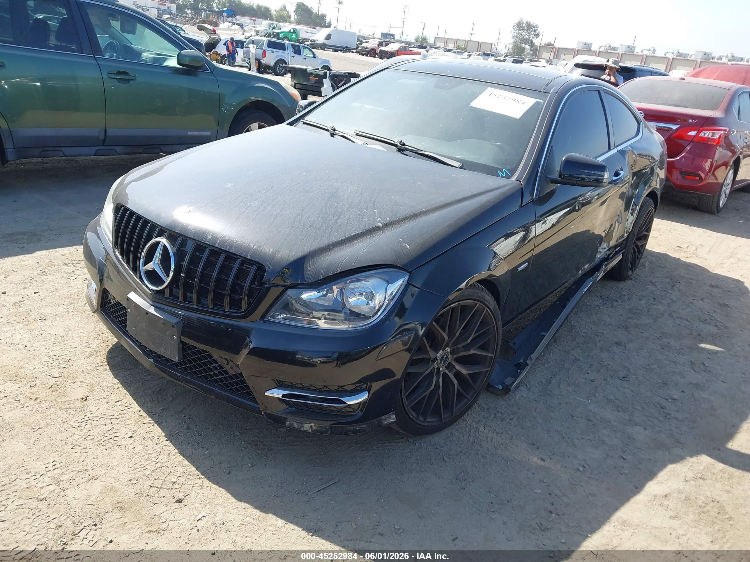2012 Mercedes-benz C 250   Black vin: WDDGJ4HB6CF770848