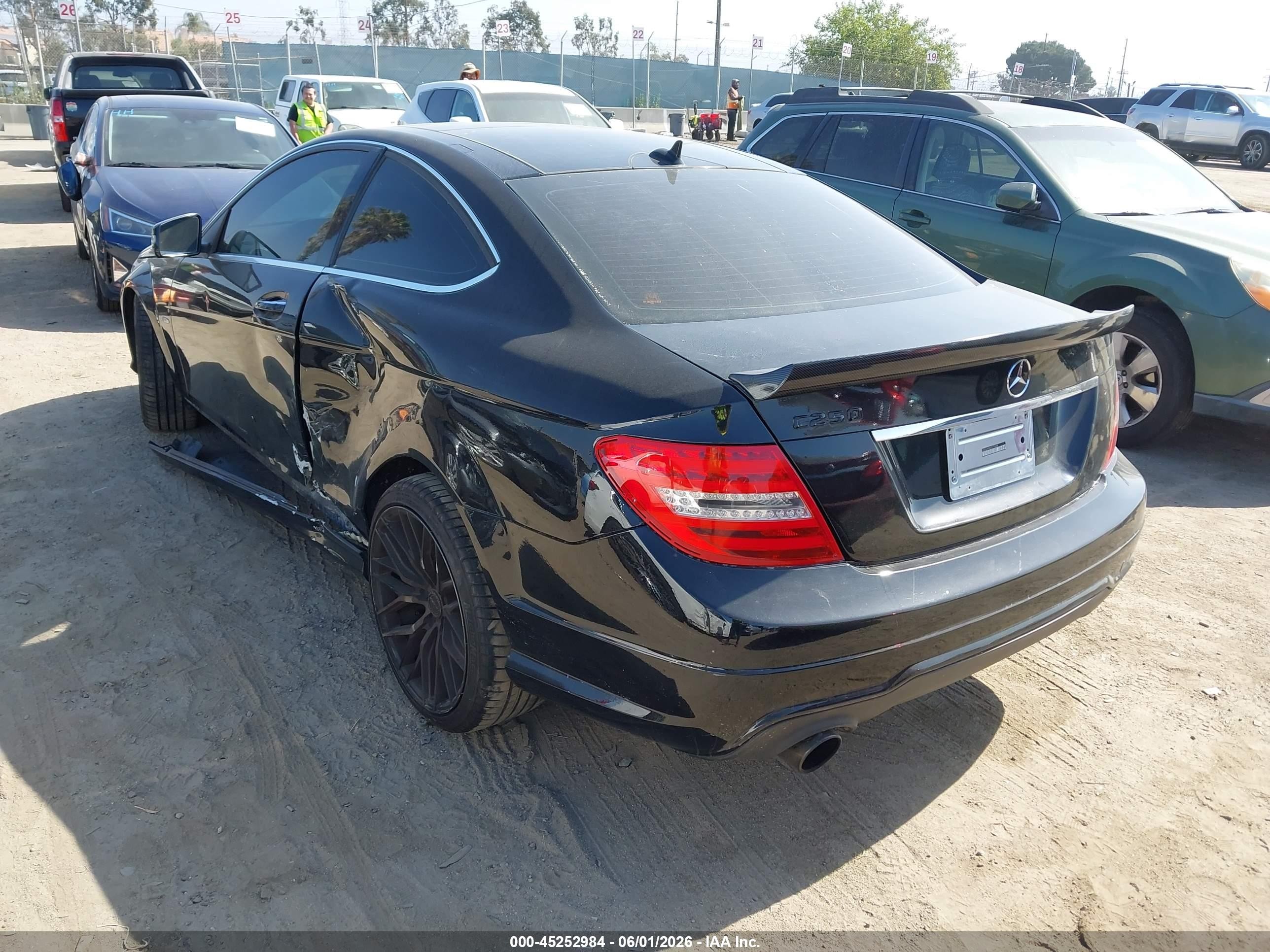 2012 Mercedes-benz C 250   Black vin: WDDGJ4HB6CF770848