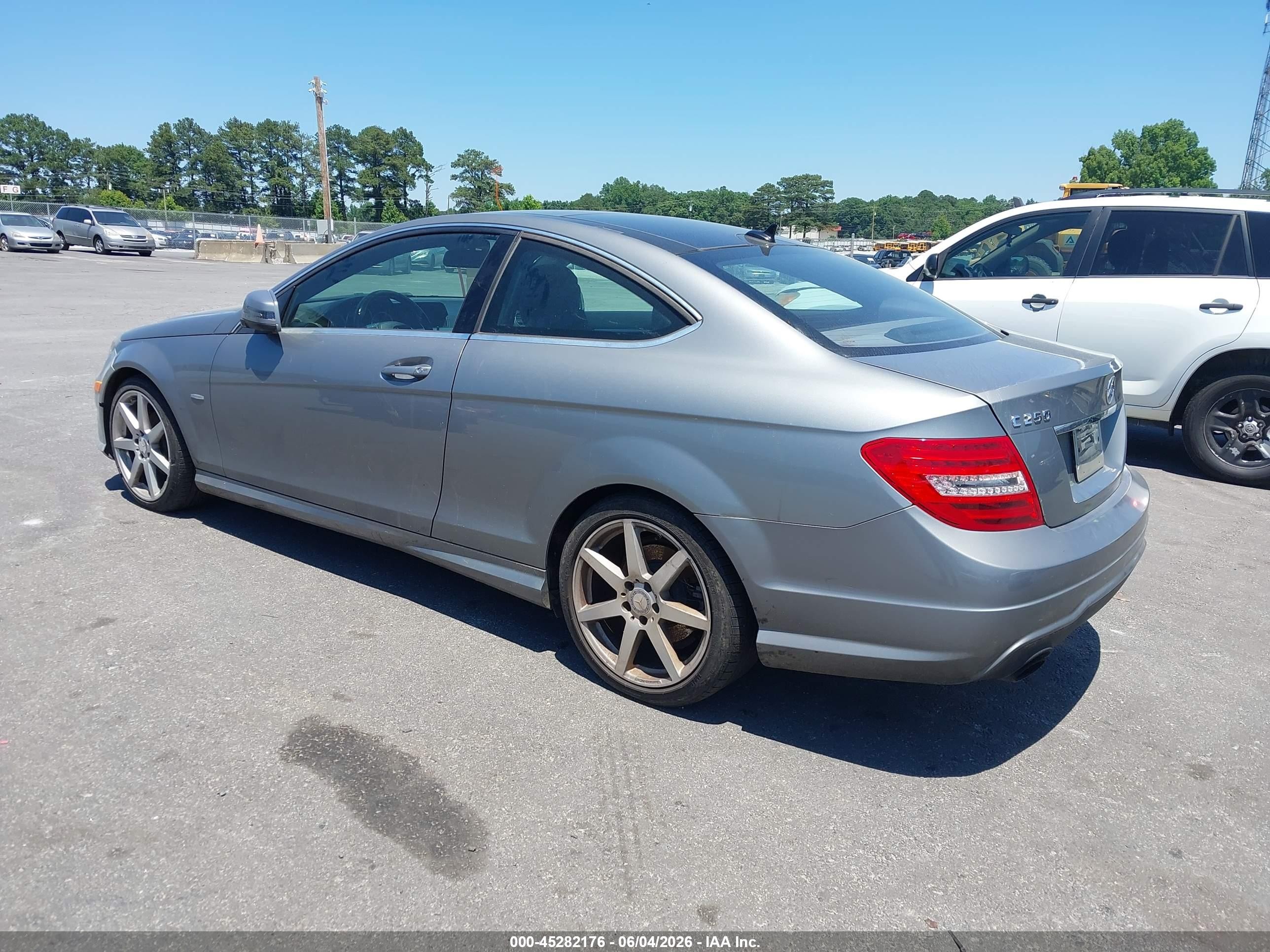 2012 Mercedes-benz C 250   Gray vin: WDDGJ4HB6CF802861