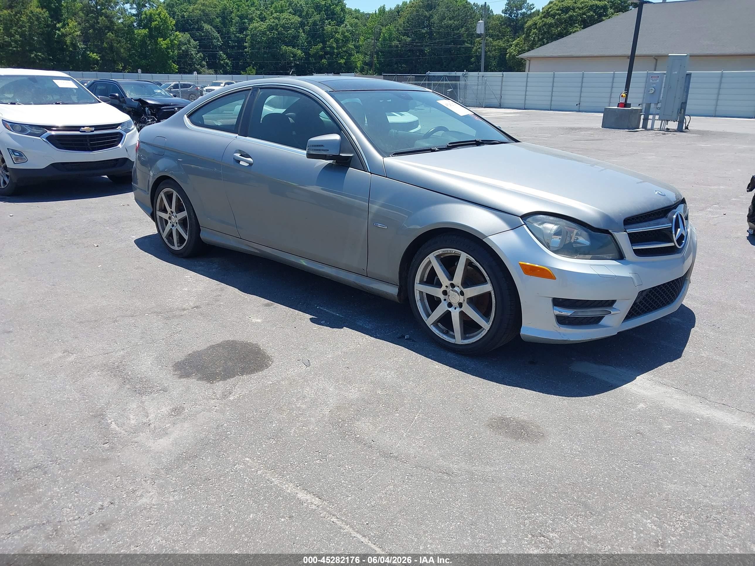 2012 Mercedes-benz C 250   Gray vin: WDDGJ4HB6CF802861