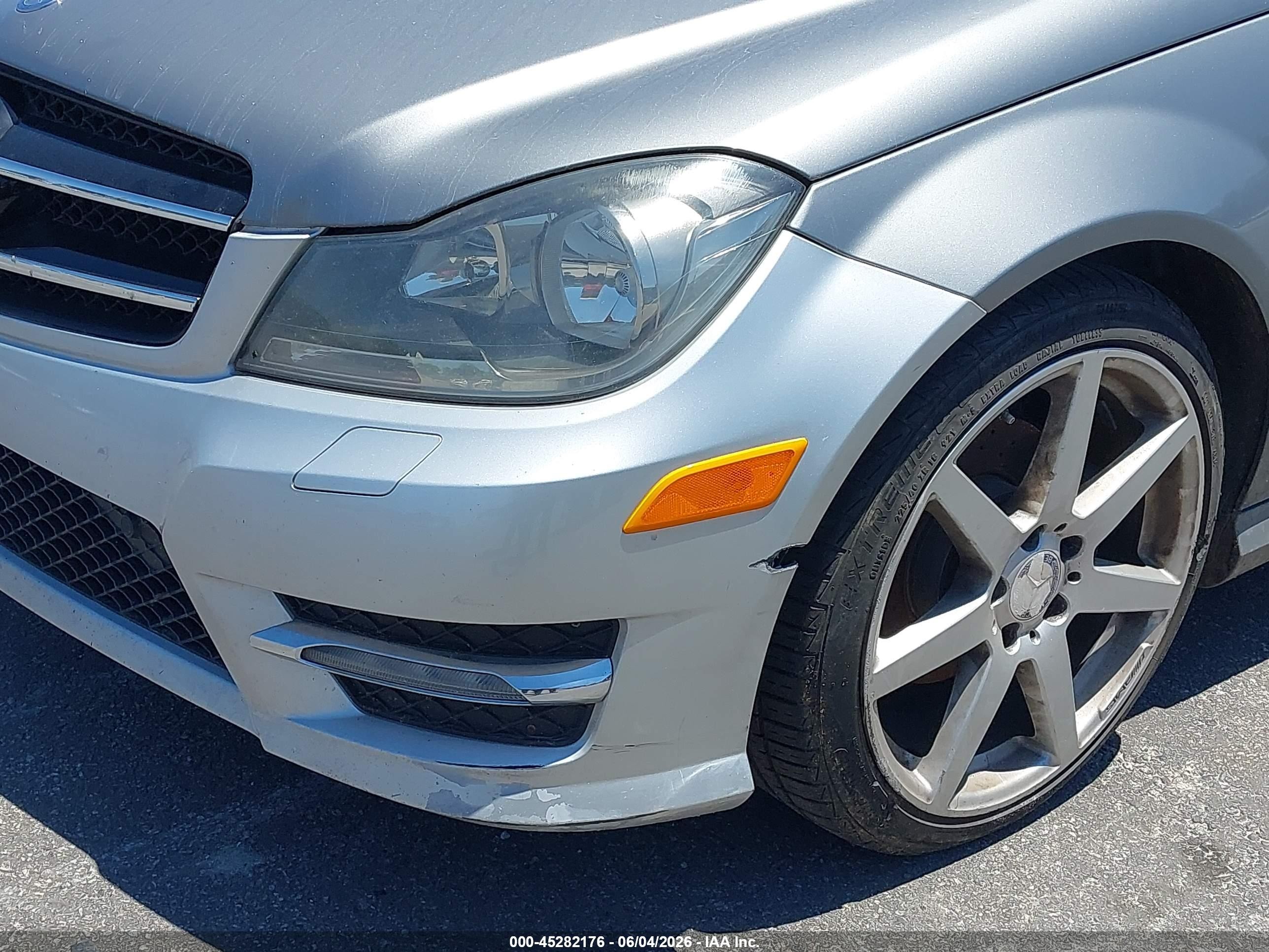 2012 Mercedes-benz C 250   Gray vin: WDDGJ4HB6CF802861