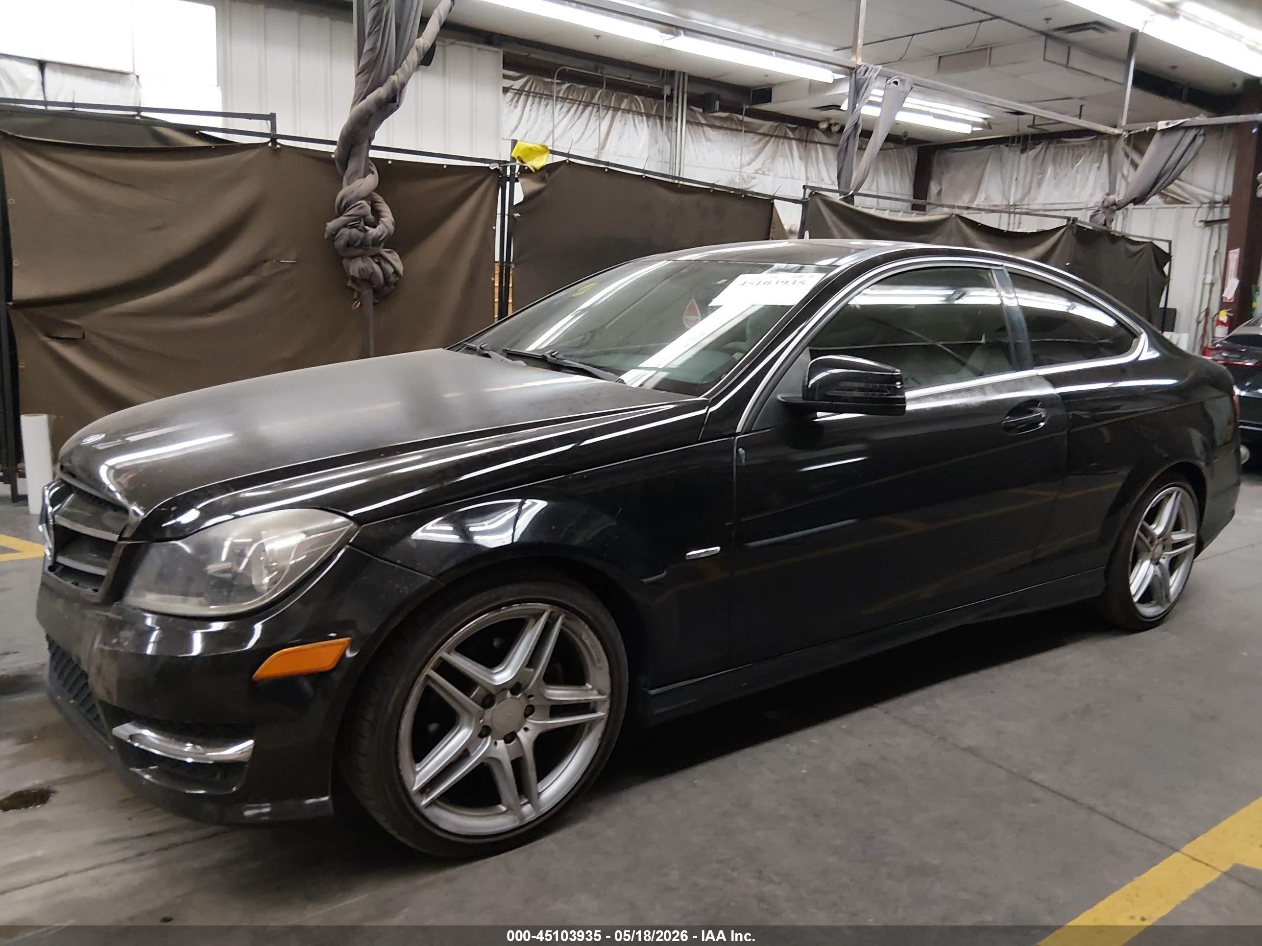2012 Mercedes-benz C 250   Black vin: WDDGJ4HB6CF911675