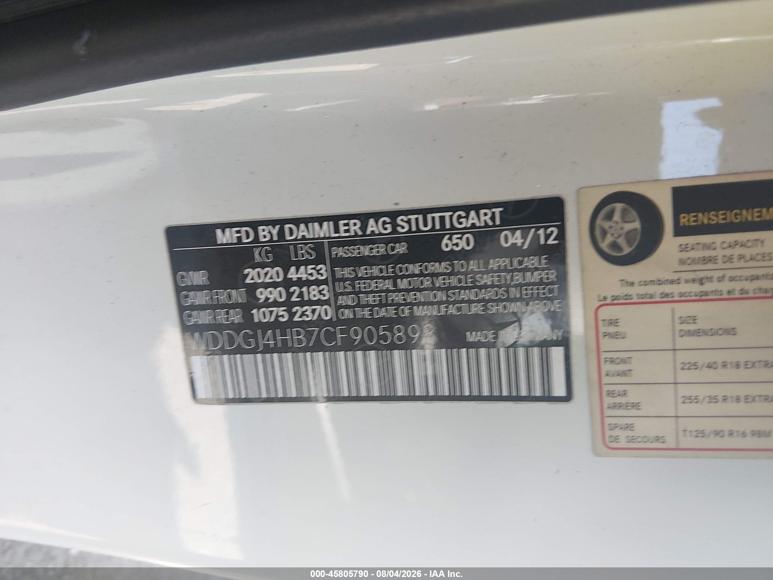 2012 Mercedes-benz C 250   White vin: WDDGJ4HB7CF905898