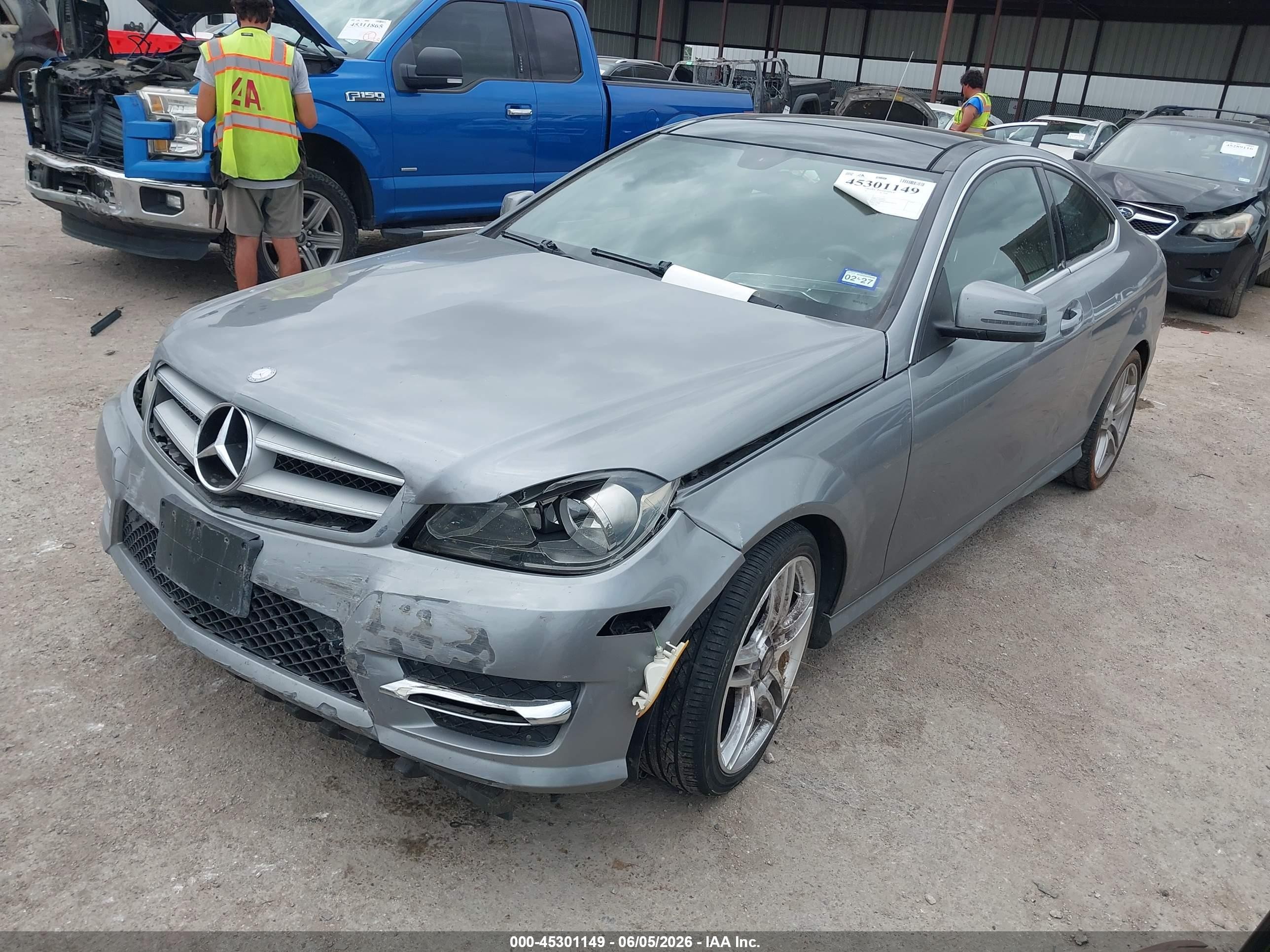 2013 Mercedes-benz C 250   Gray vin: WDDGJ4HB7DG048879