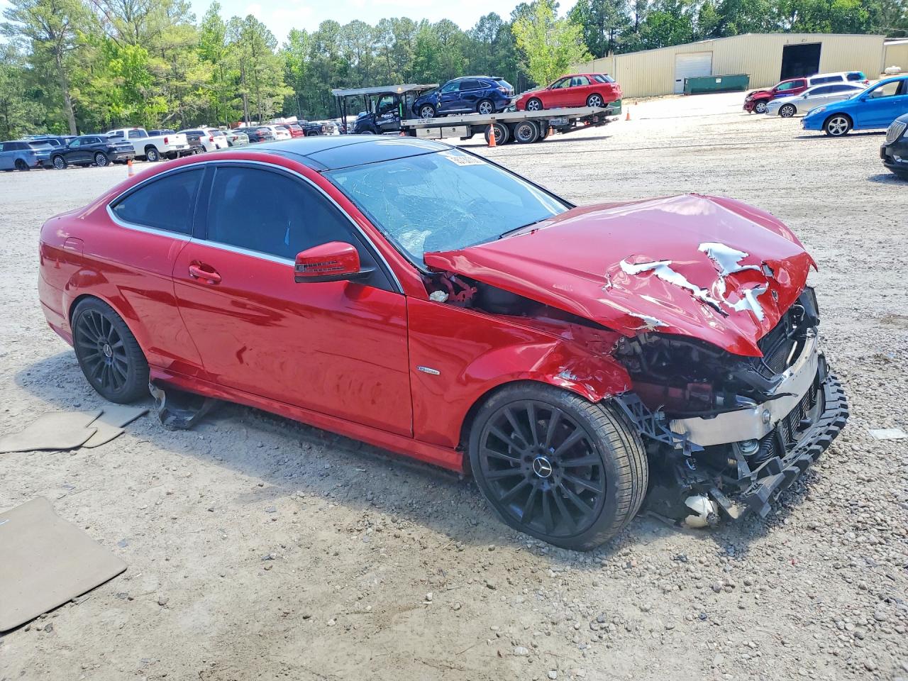 2012 Mercedes-benz C 250 Red vin: WDDGJ4HB8CF774349