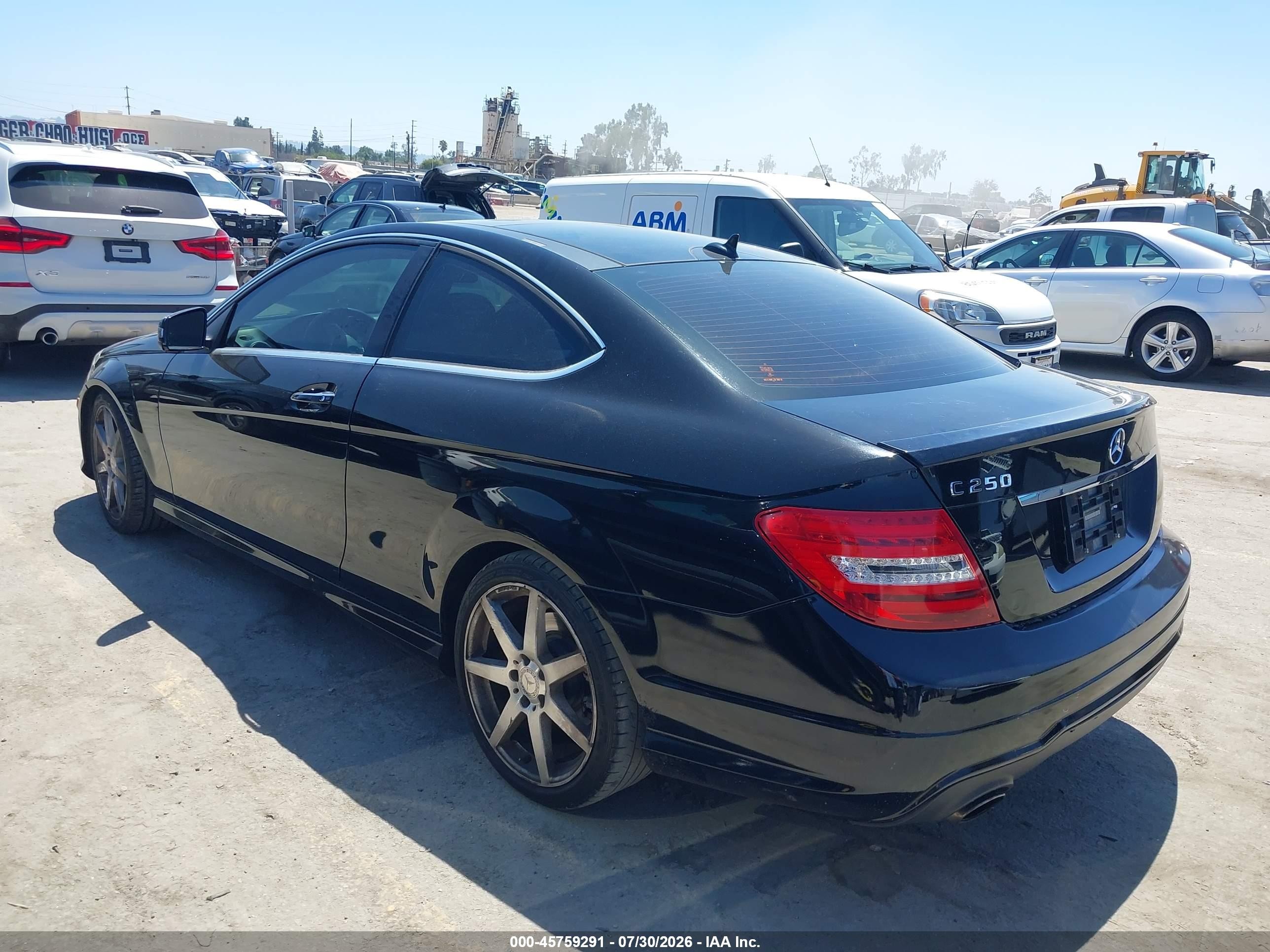 2015 Mercedes-benz C 250   Black vin: WDDGJ4HB8FG436402