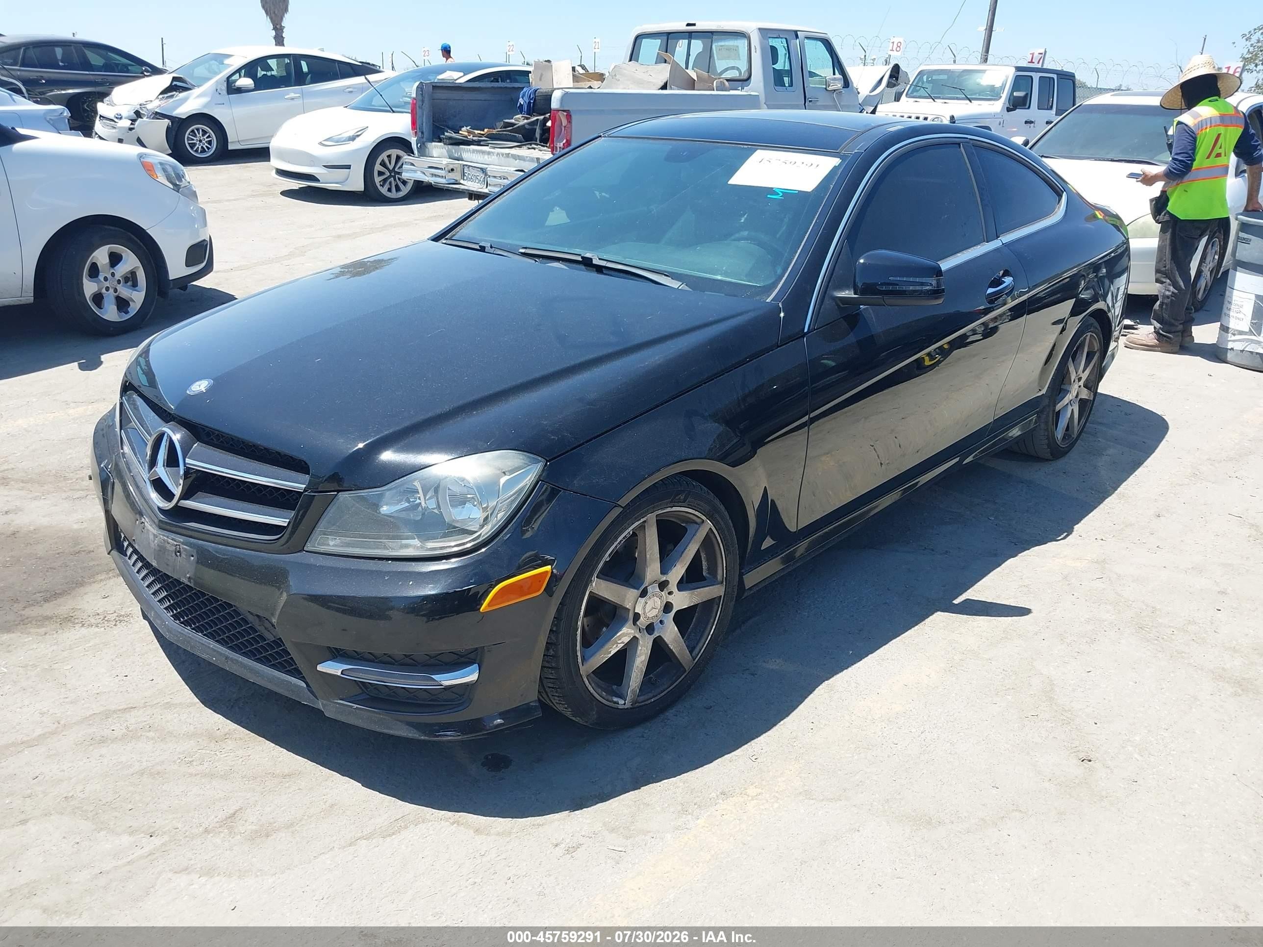 2015 Mercedes-benz C 250   Black vin: WDDGJ4HB8FG436402