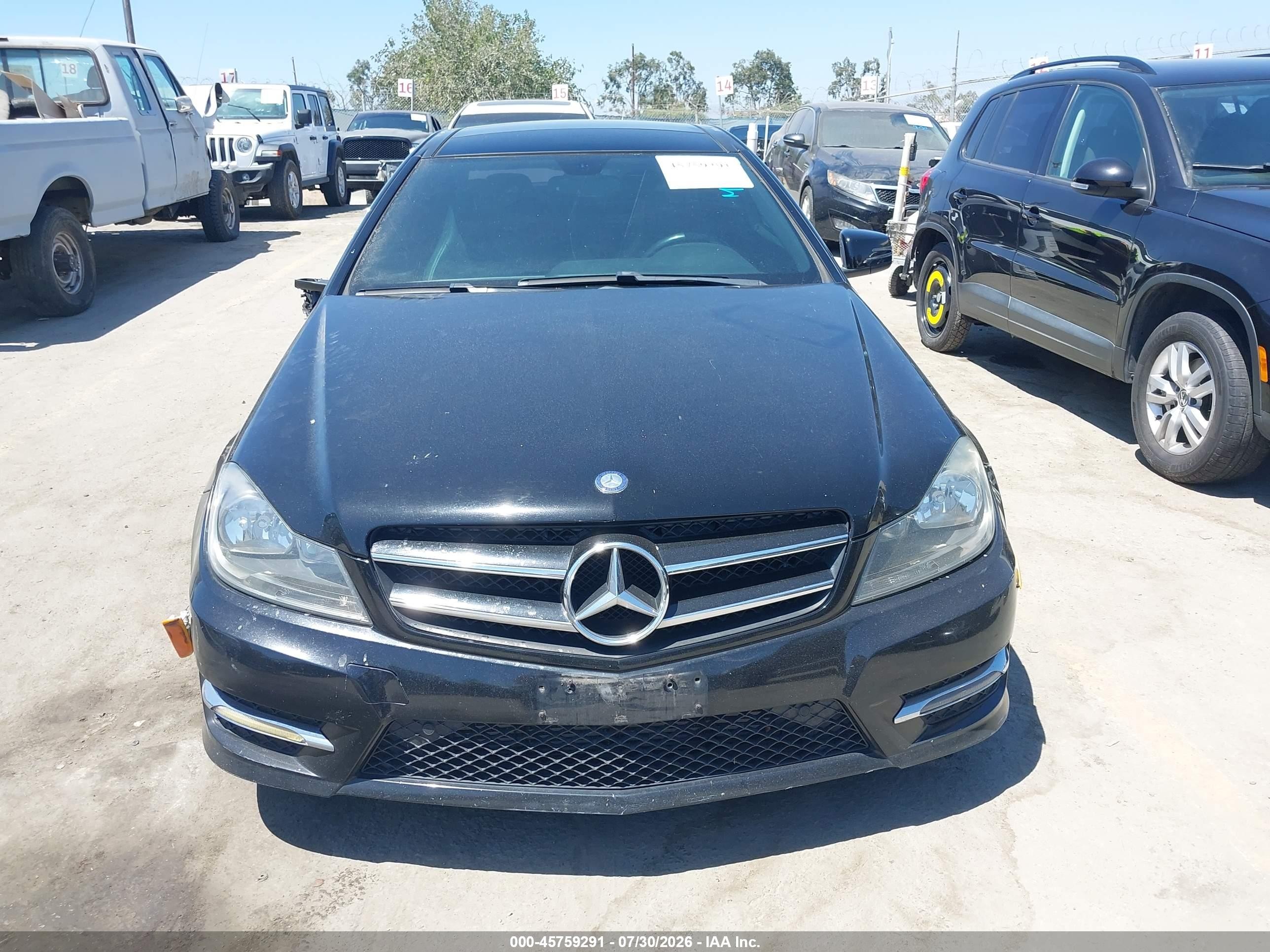 2015 Mercedes-benz C 250   Black vin: WDDGJ4HB8FG436402
