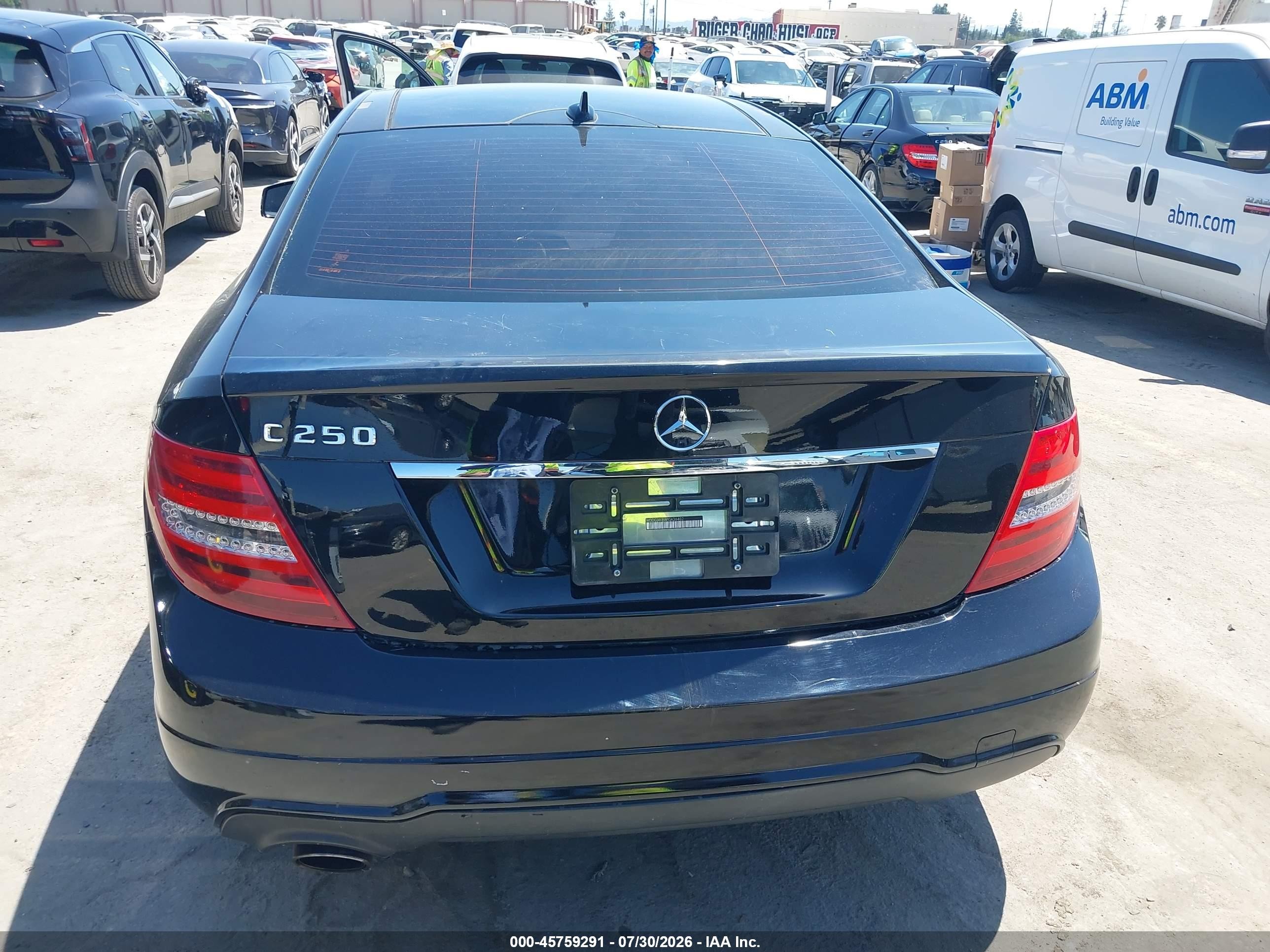 2015 Mercedes-benz C 250   Black vin: WDDGJ4HB8FG436402