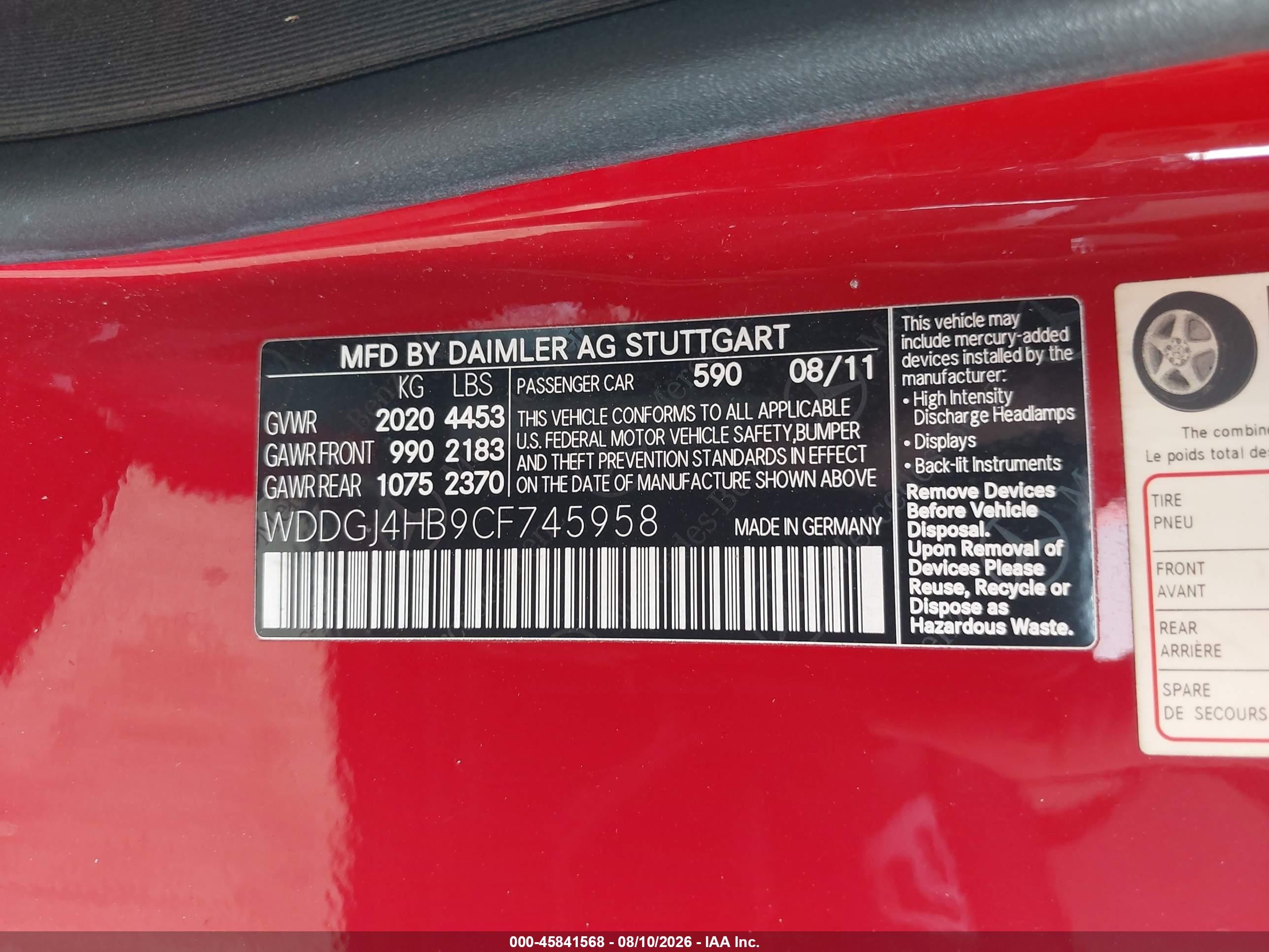 2012 Mercedes-benz C 250   Red vin: WDDGJ4HB9CF745958
