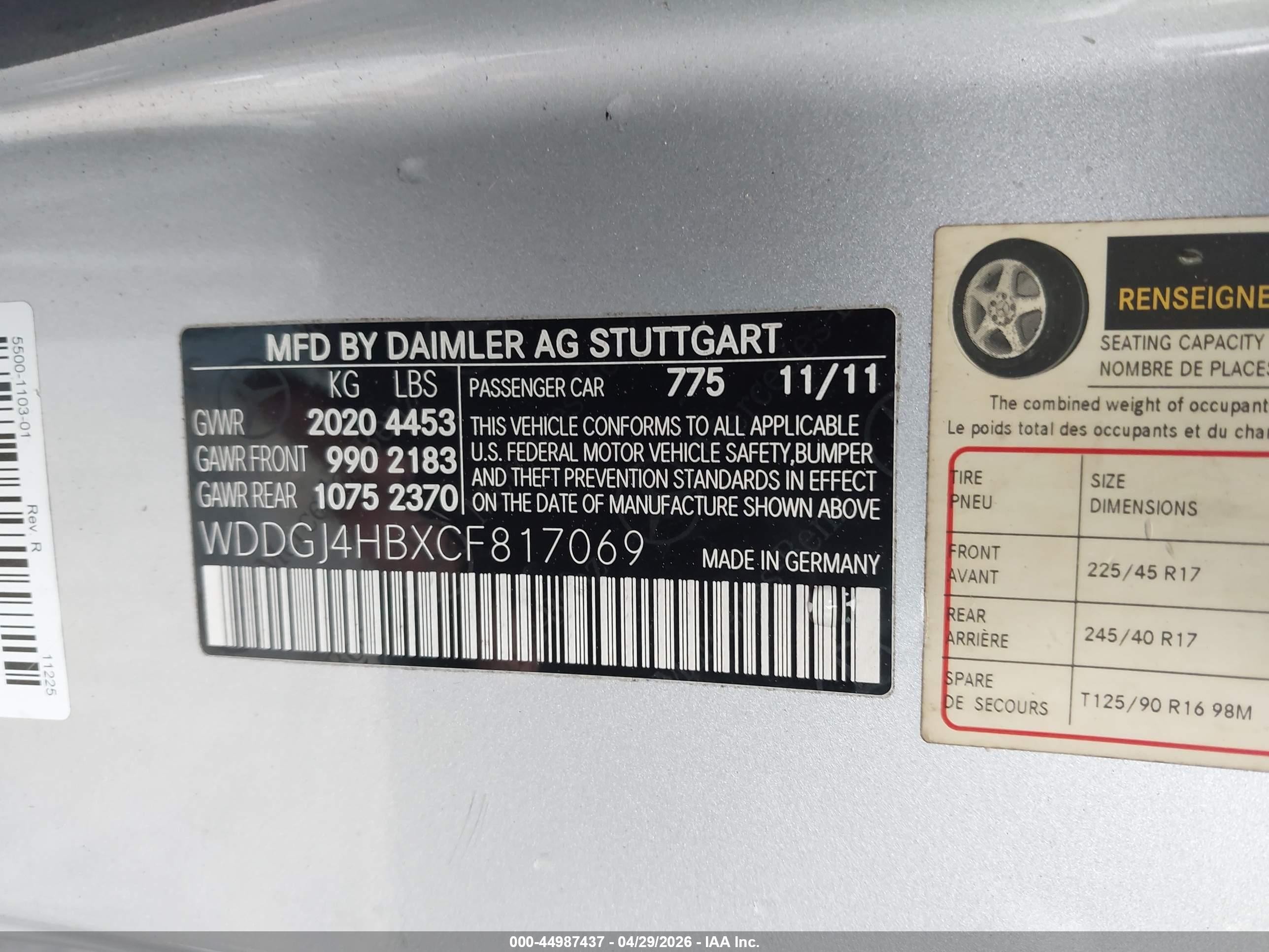 2012 Mercedes-benz C 250   Silver vin: WDDGJ4HBXCF817069