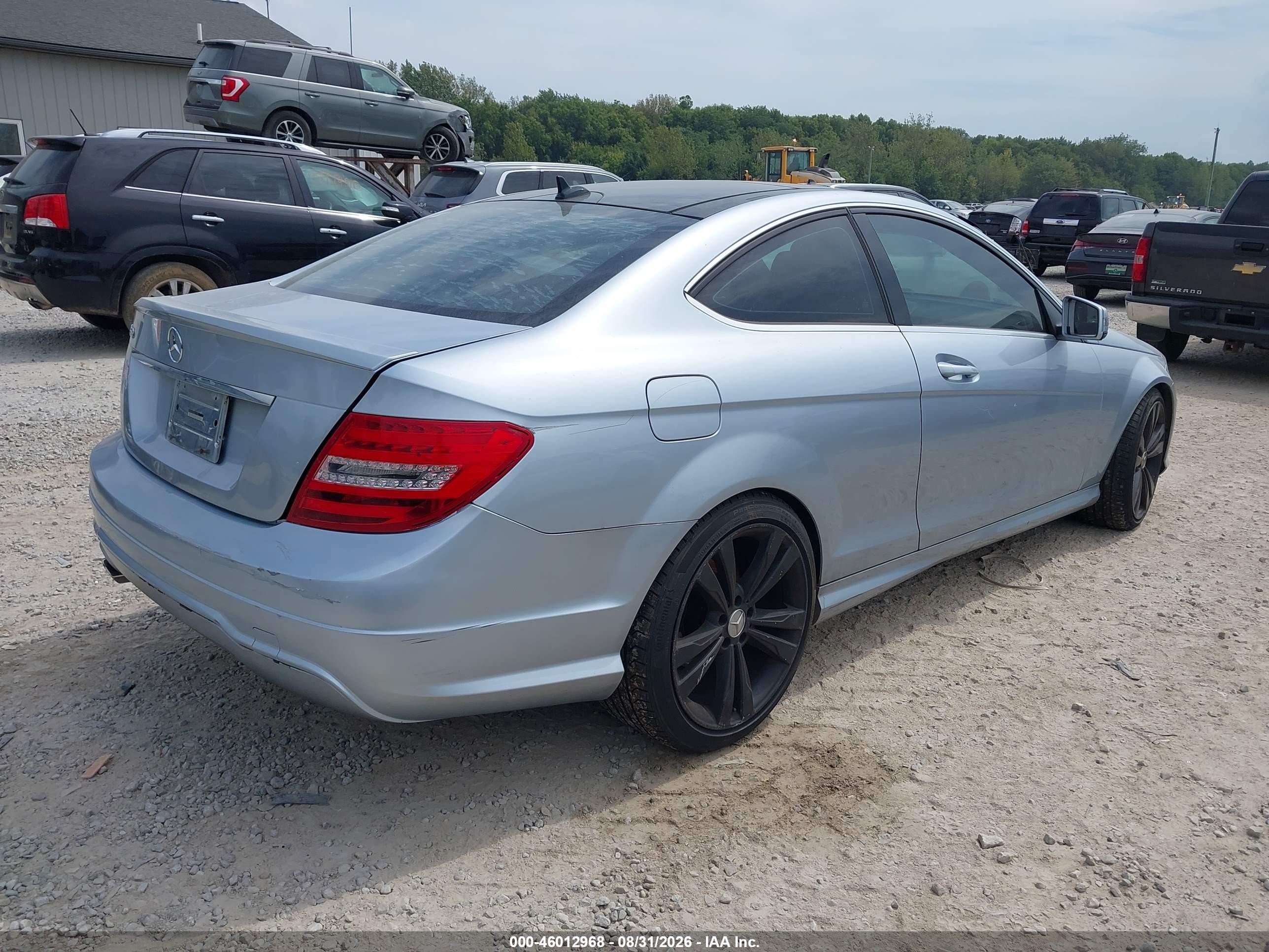 2013 Mercedes-benz C 250   Light Blue vin: WDDGJ4HBXDG017450