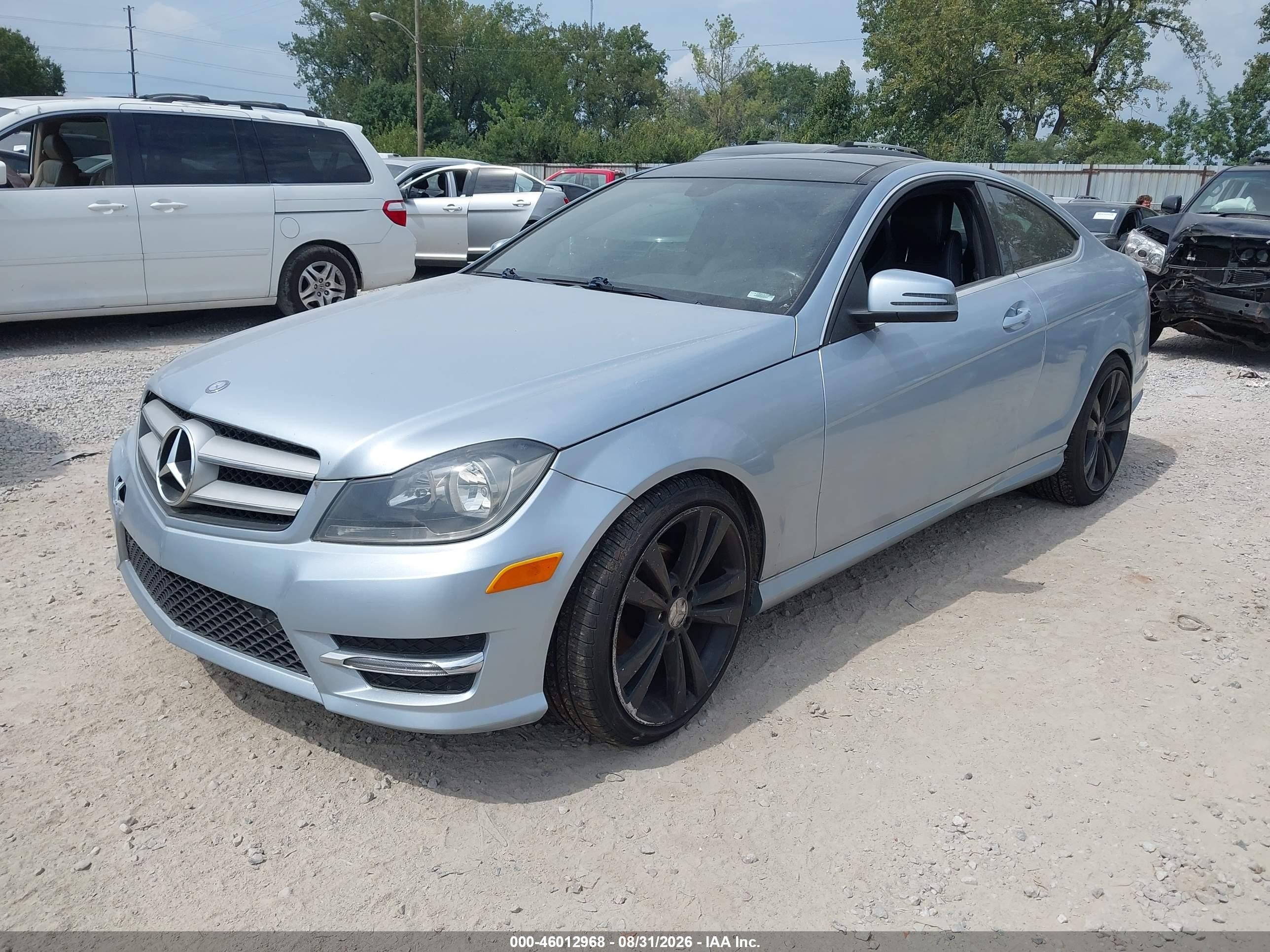 2013 Mercedes-benz C 250   Light Blue vin: WDDGJ4HBXDG017450