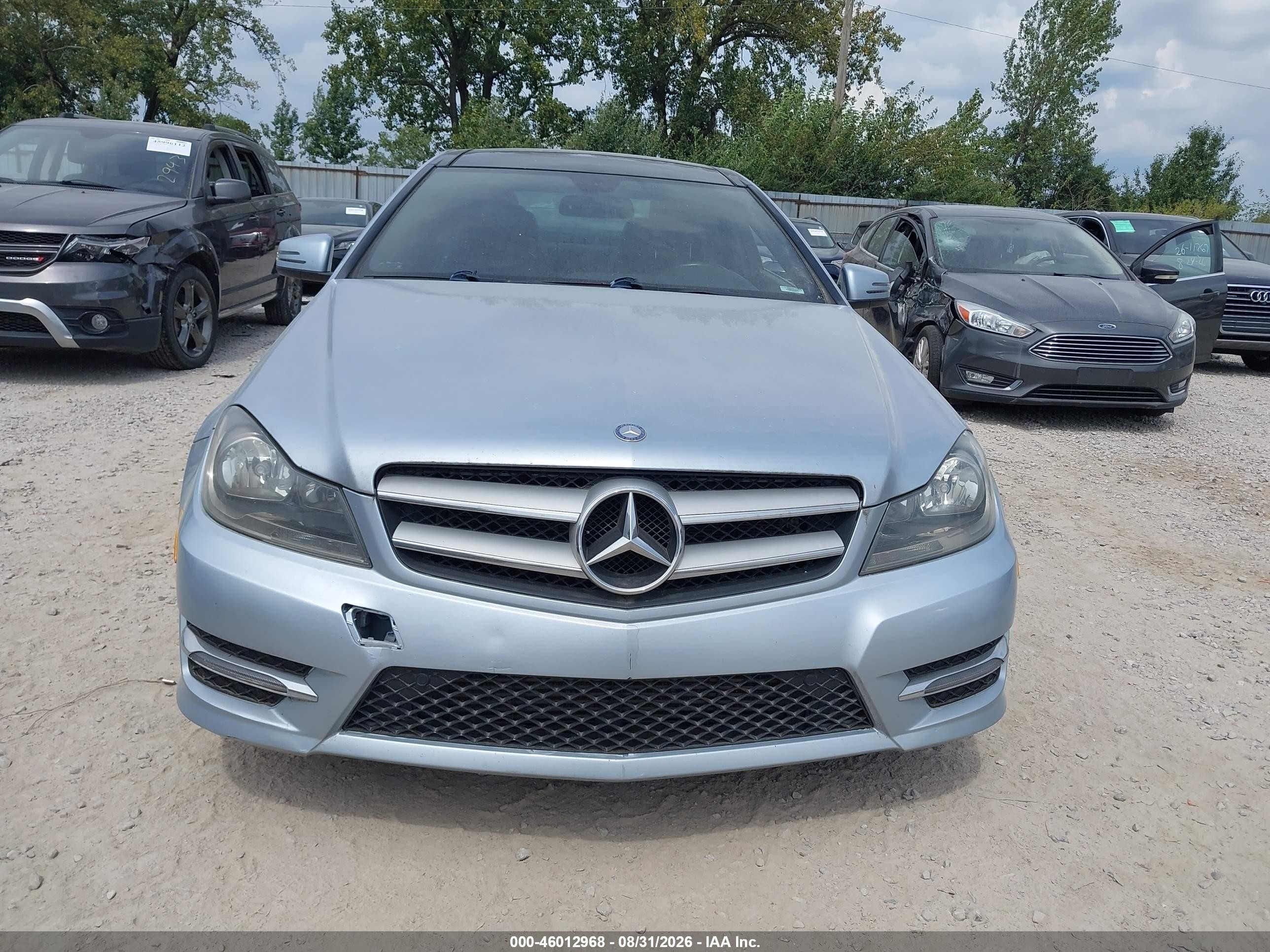 2013 Mercedes-benz C 250   Light Blue vin: WDDGJ4HBXDG017450
