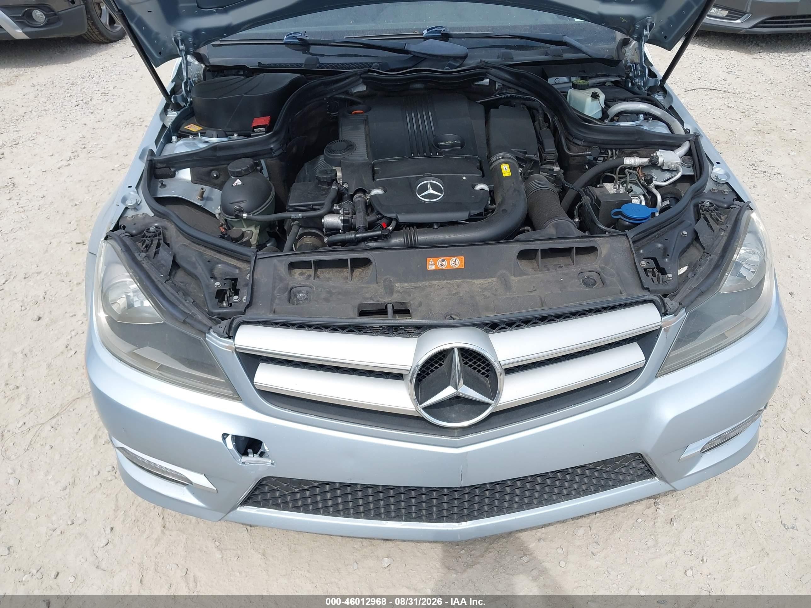 2013 Mercedes-benz C 250   Light Blue vin: WDDGJ4HBXDG017450