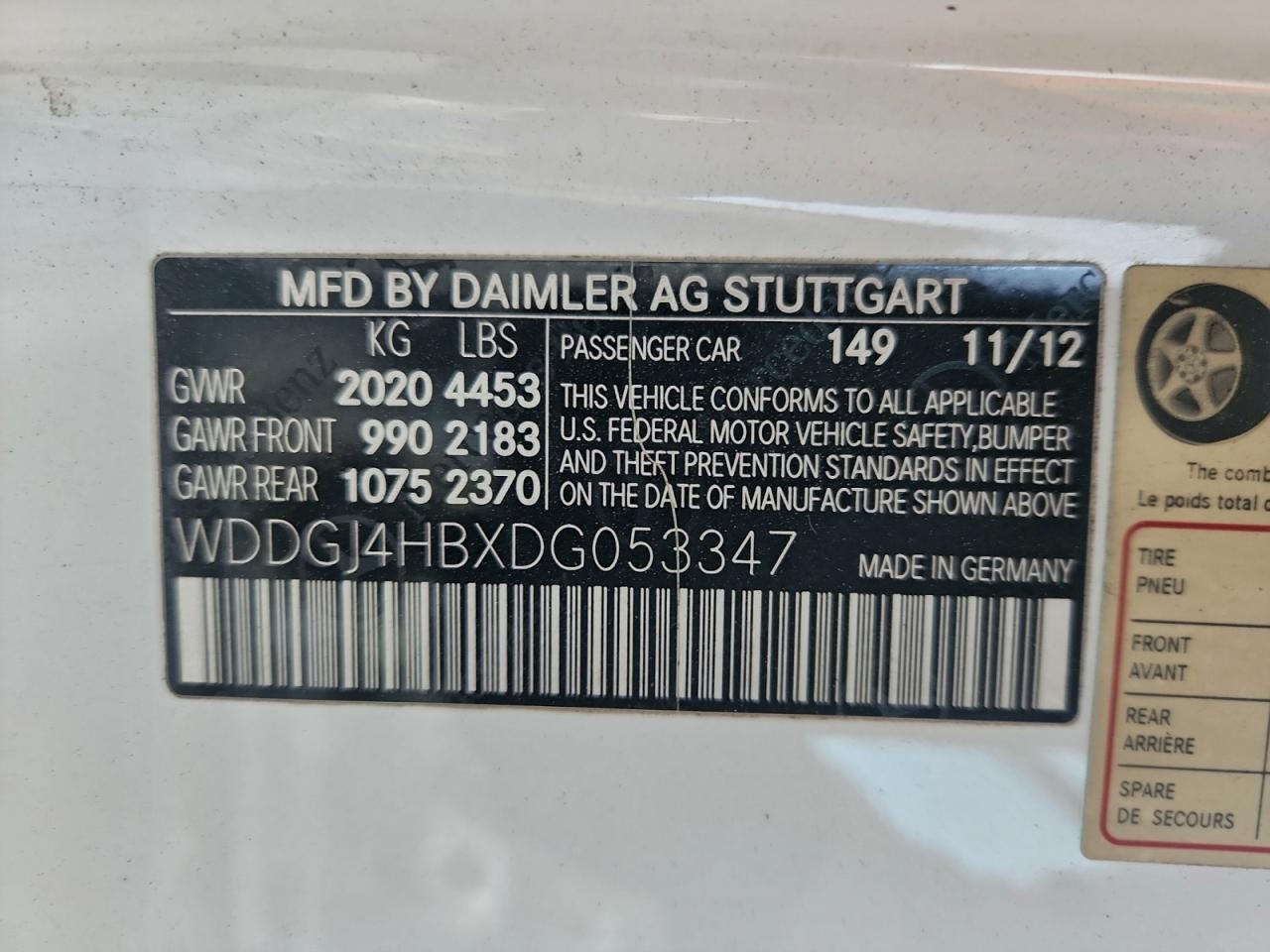 2013 Mercedes-benz C 250 Белый vin: WDDGJ4HBXDG053347