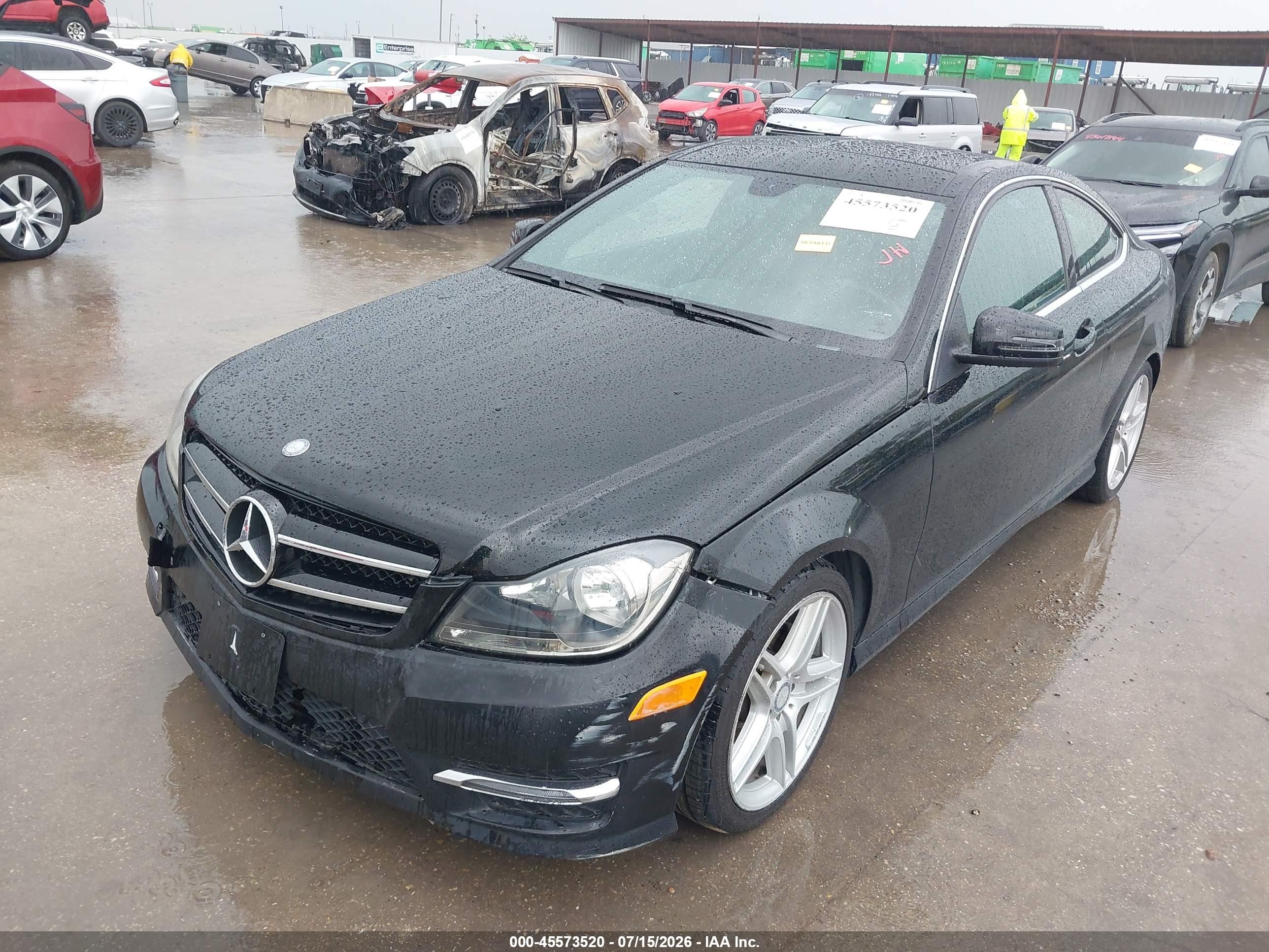 2015 Mercedes-benz C 250   Black vin: WDDGJ4HBXFG417821
