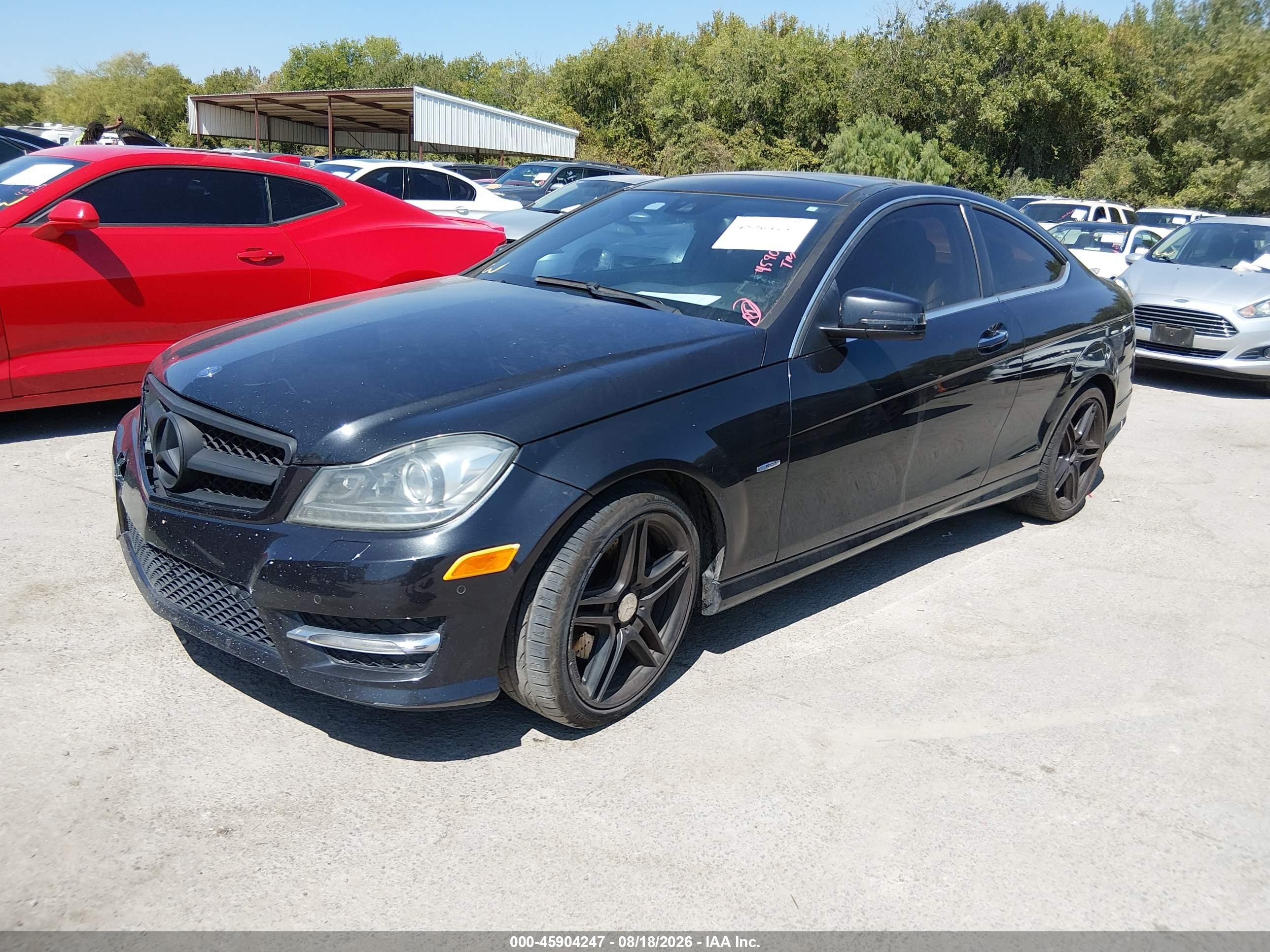 2012 Mercedes-benz C 350 Sport Черный vin: WDDGJ5HB5CF785492