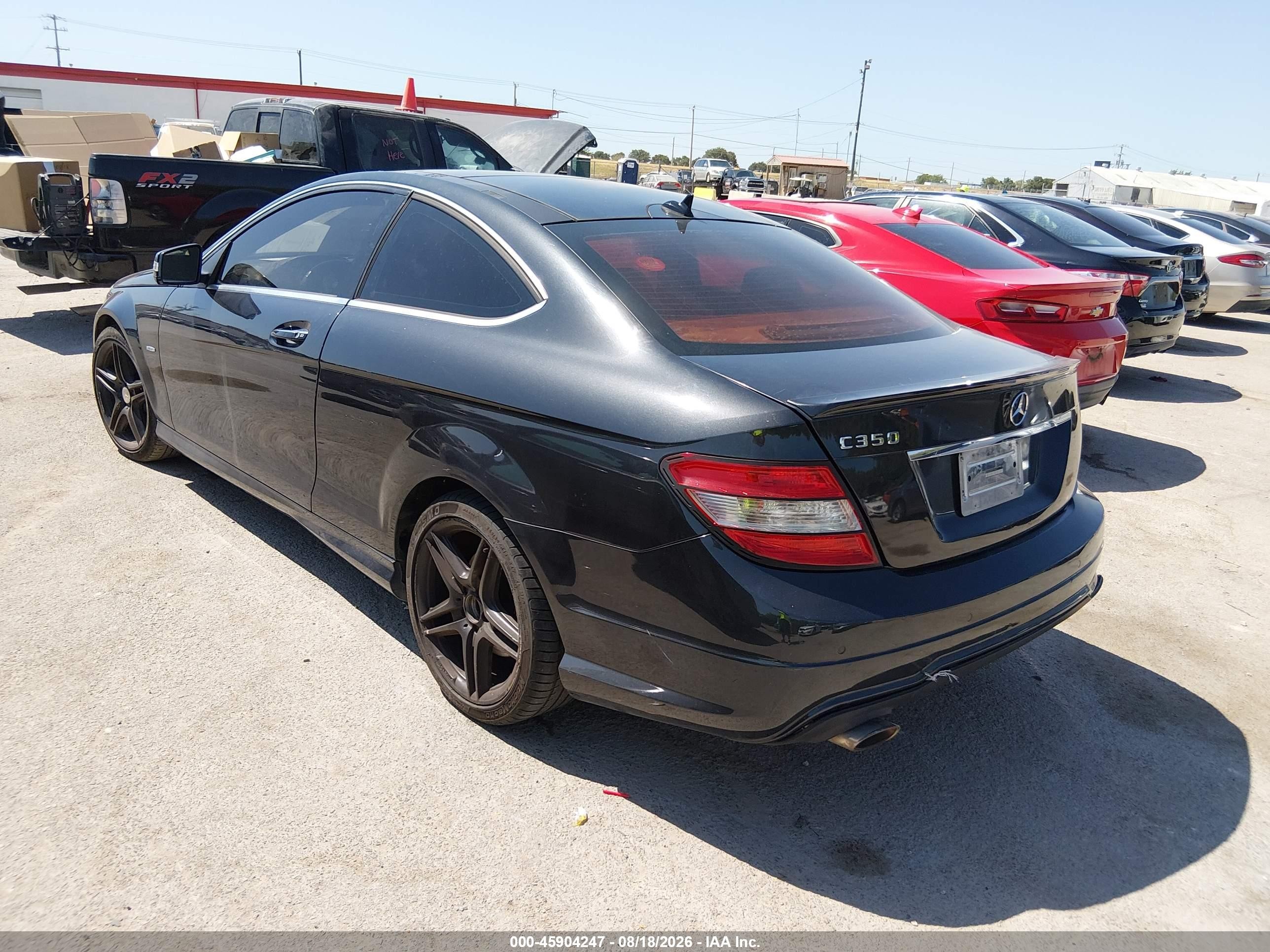 2012 Mercedes-benz C 350 Sport Черный vin: WDDGJ5HB5CF785492