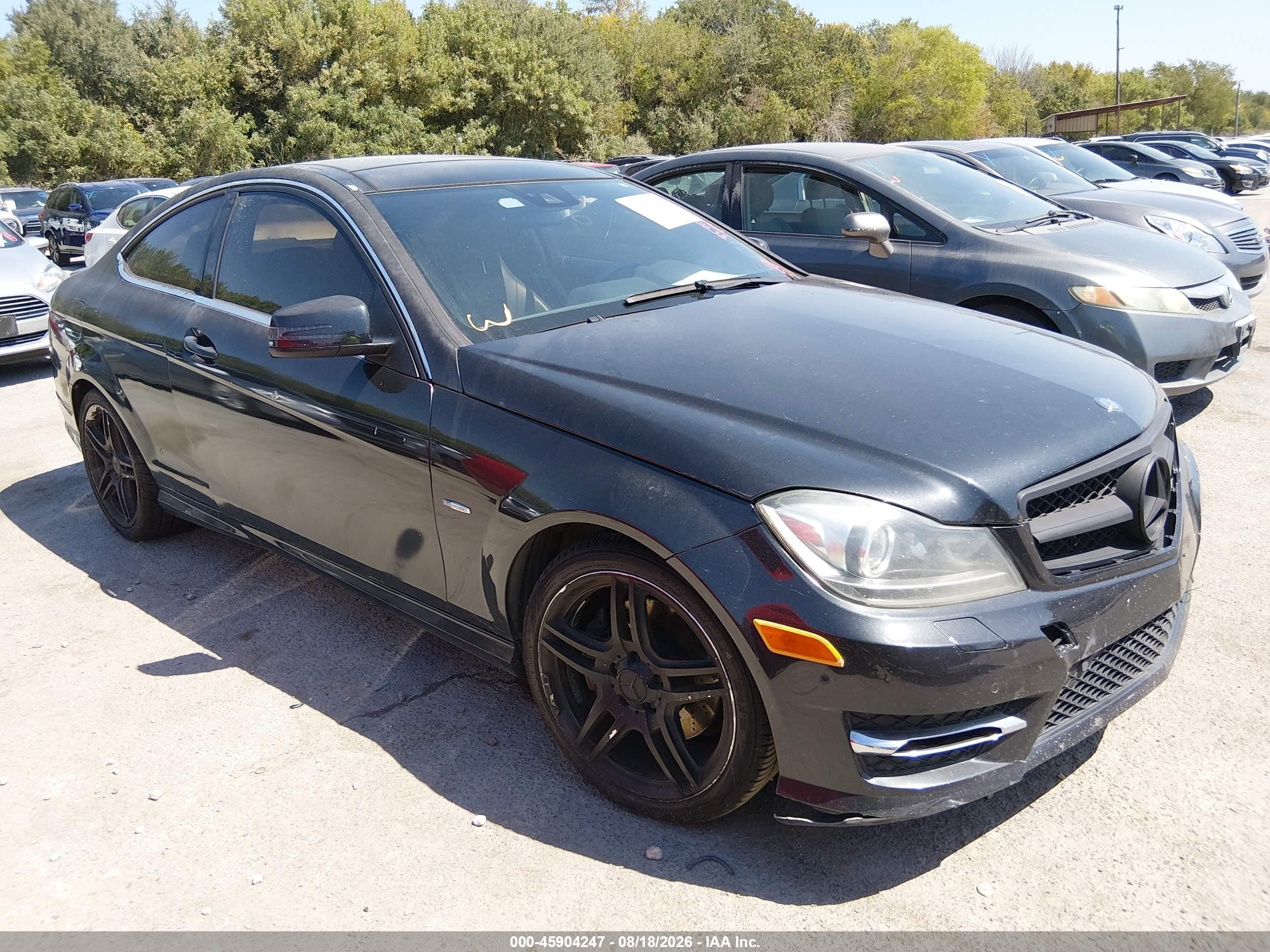 2012 Mercedes-benz C 350 Sport Черный vin: WDDGJ5HB5CF785492
