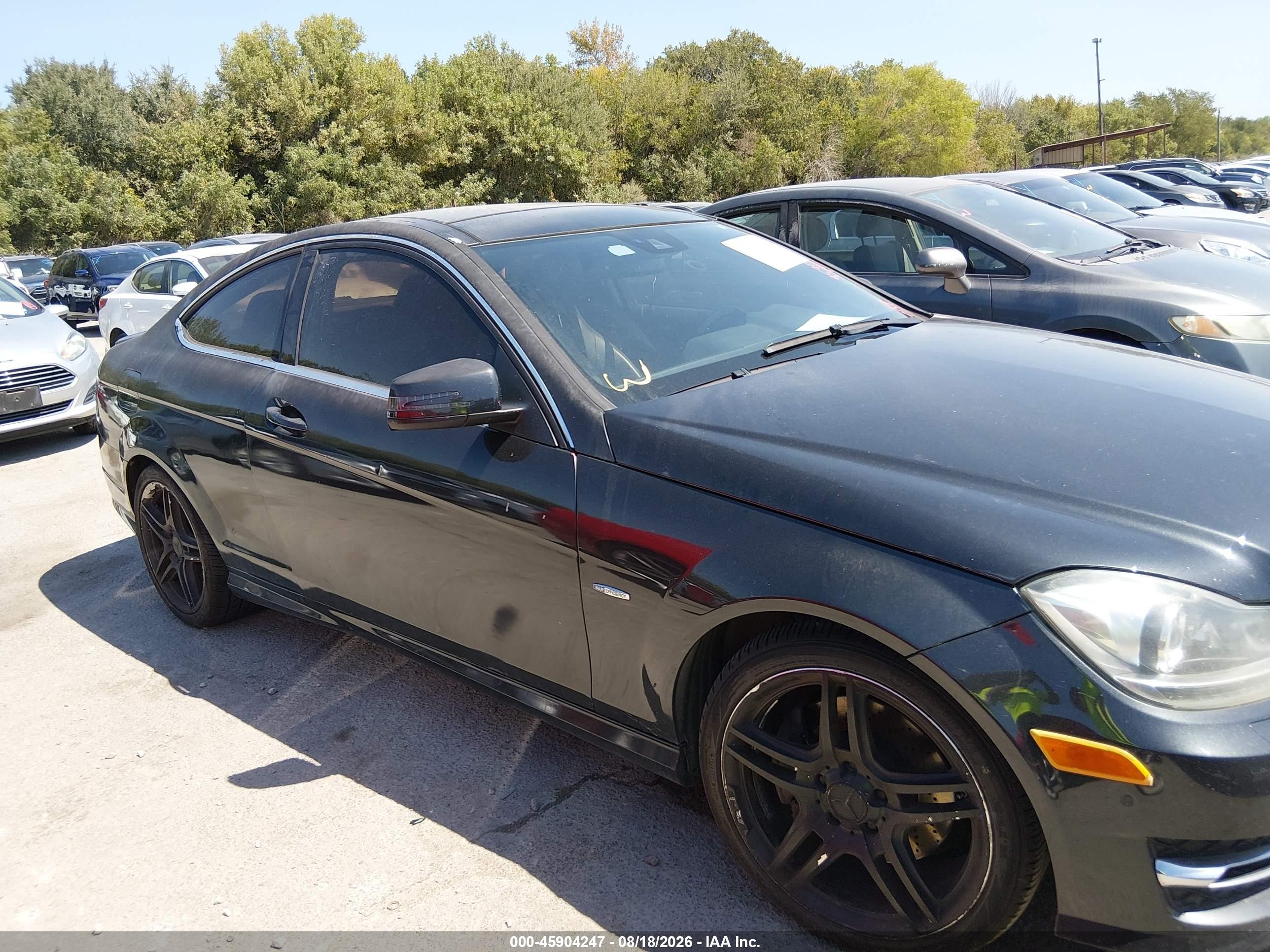 2012 Mercedes-benz C 350 Sport Черный vin: WDDGJ5HB5CF785492