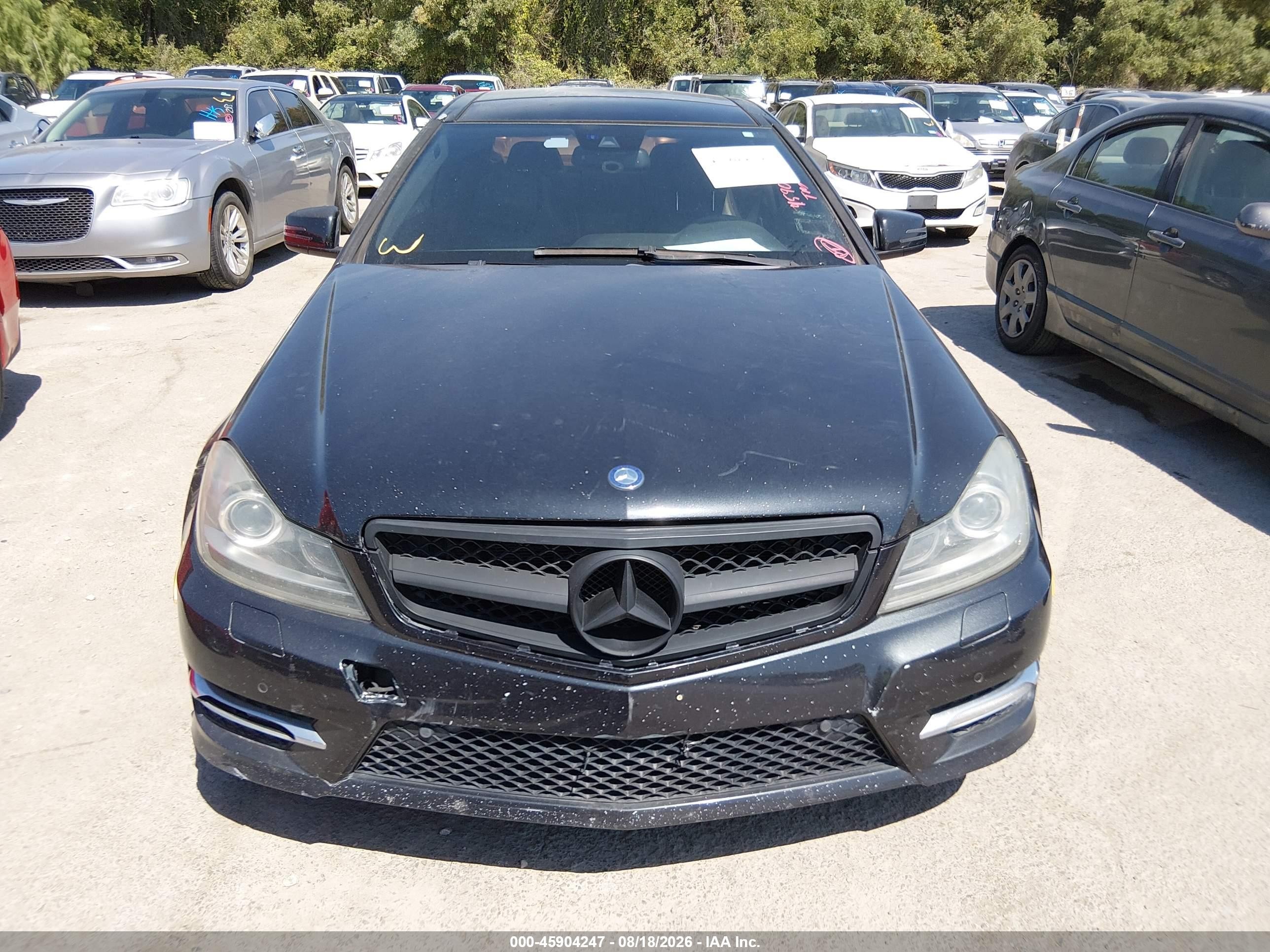 2012 Mercedes-benz C 350 Sport Черный vin: WDDGJ5HB5CF785492