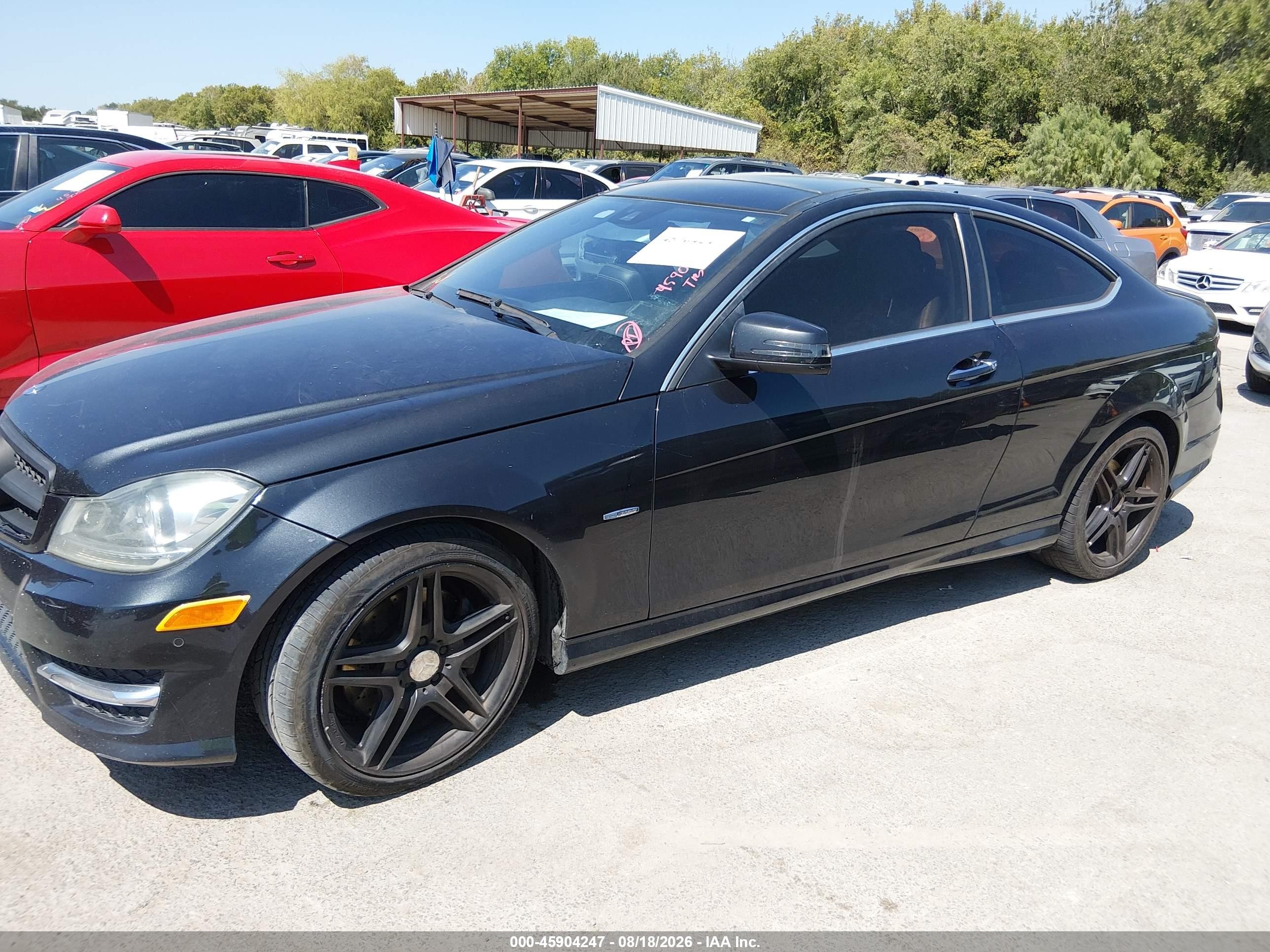 2012 Mercedes-benz C 350 Sport Черный vin: WDDGJ5HB5CF785492