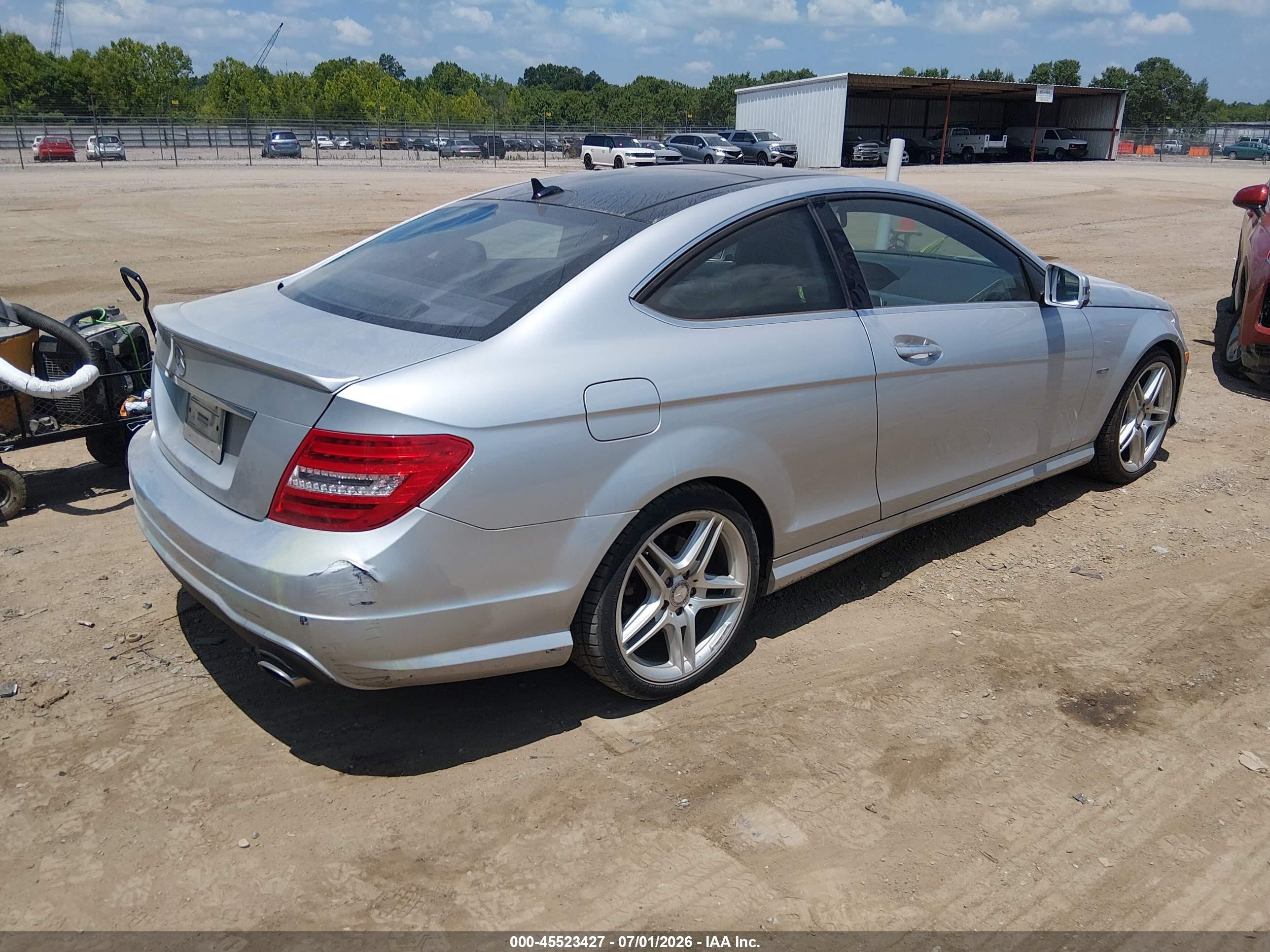 2012 Mercedes-benz C 350 Sport Silver vin: WDDGJ5HB5CF918154