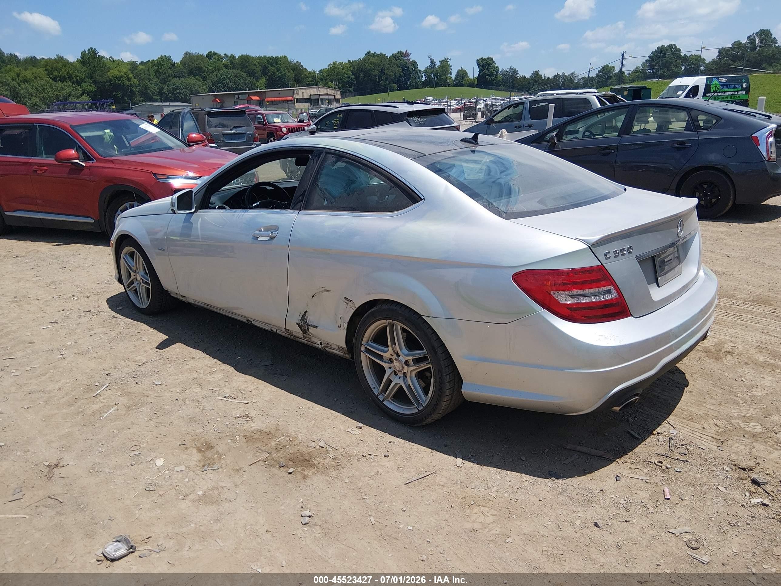 2012 Mercedes-benz C 350 Sport Silver vin: WDDGJ5HB5CF918154