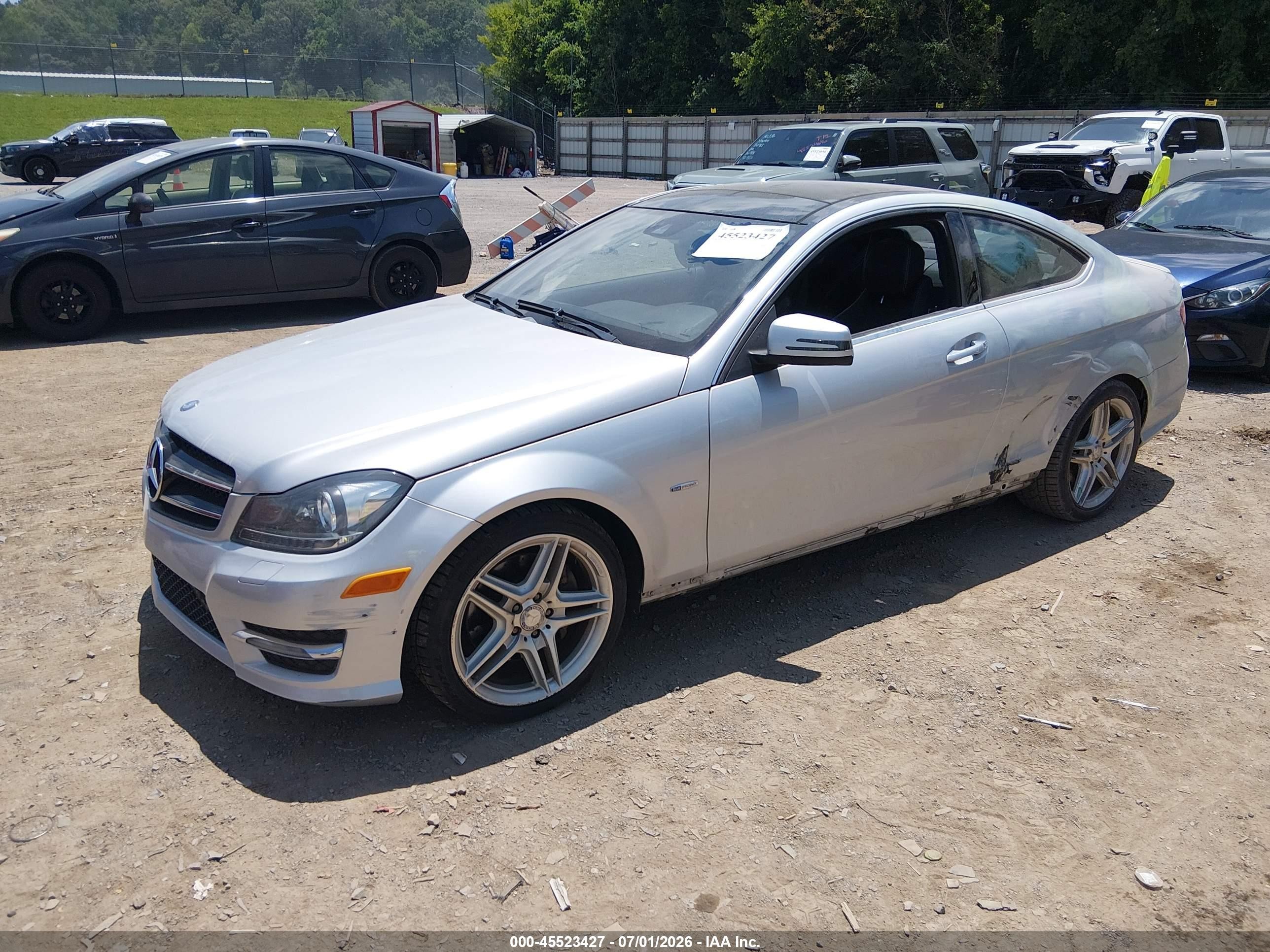 2012 Mercedes-benz C 350 Sport Silver vin: WDDGJ5HB5CF918154