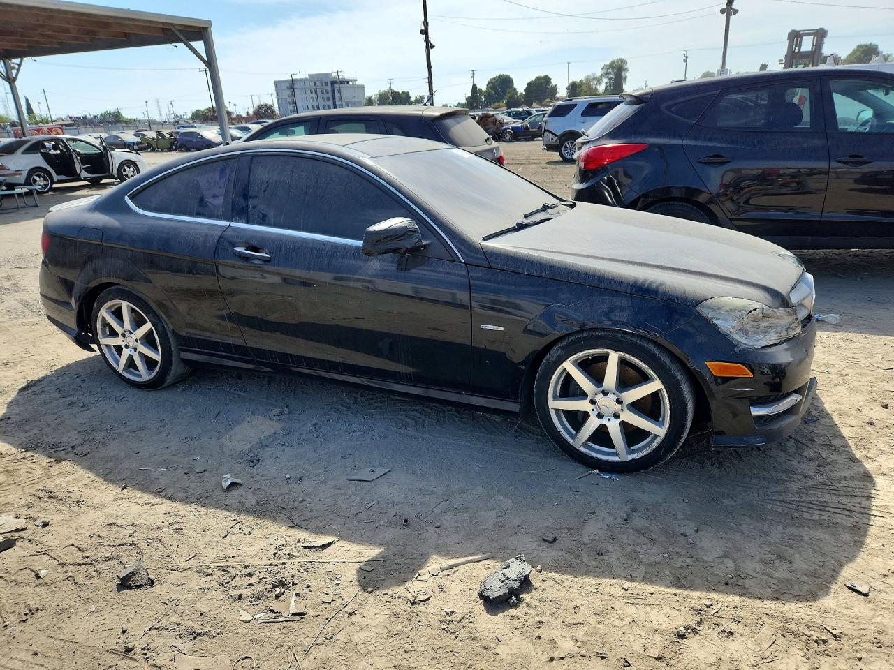 2012 Mercedes-benz C 350 Black vin: WDDGJ5HB5CF936542